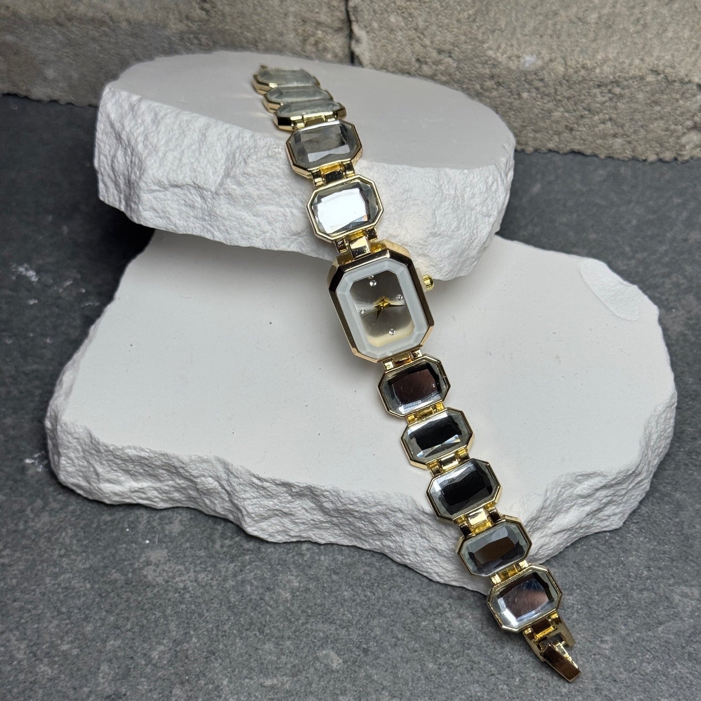 Crystal Drift Watch Bracelet 8"