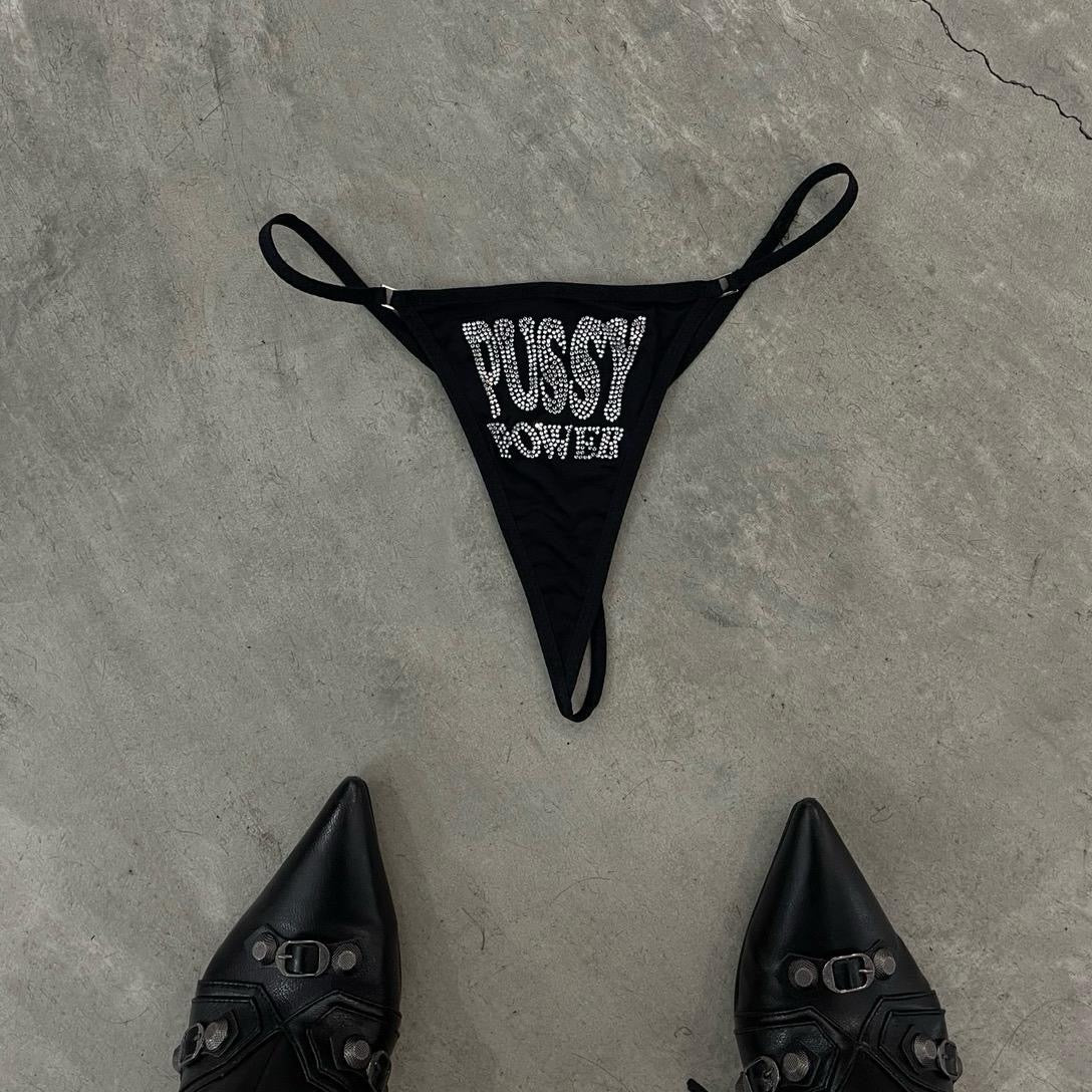 PTTP Rhinestone Thong Panty