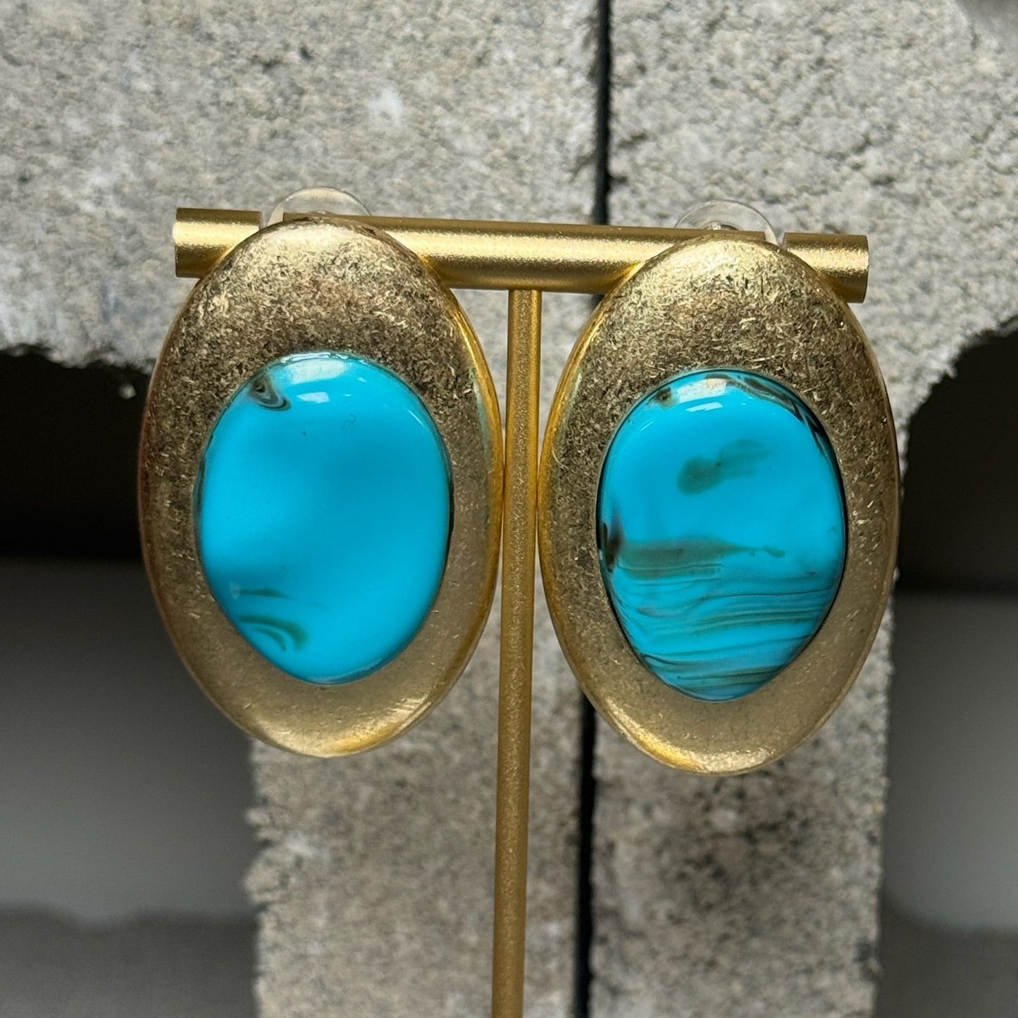 Golden Gossip Stud Earrings