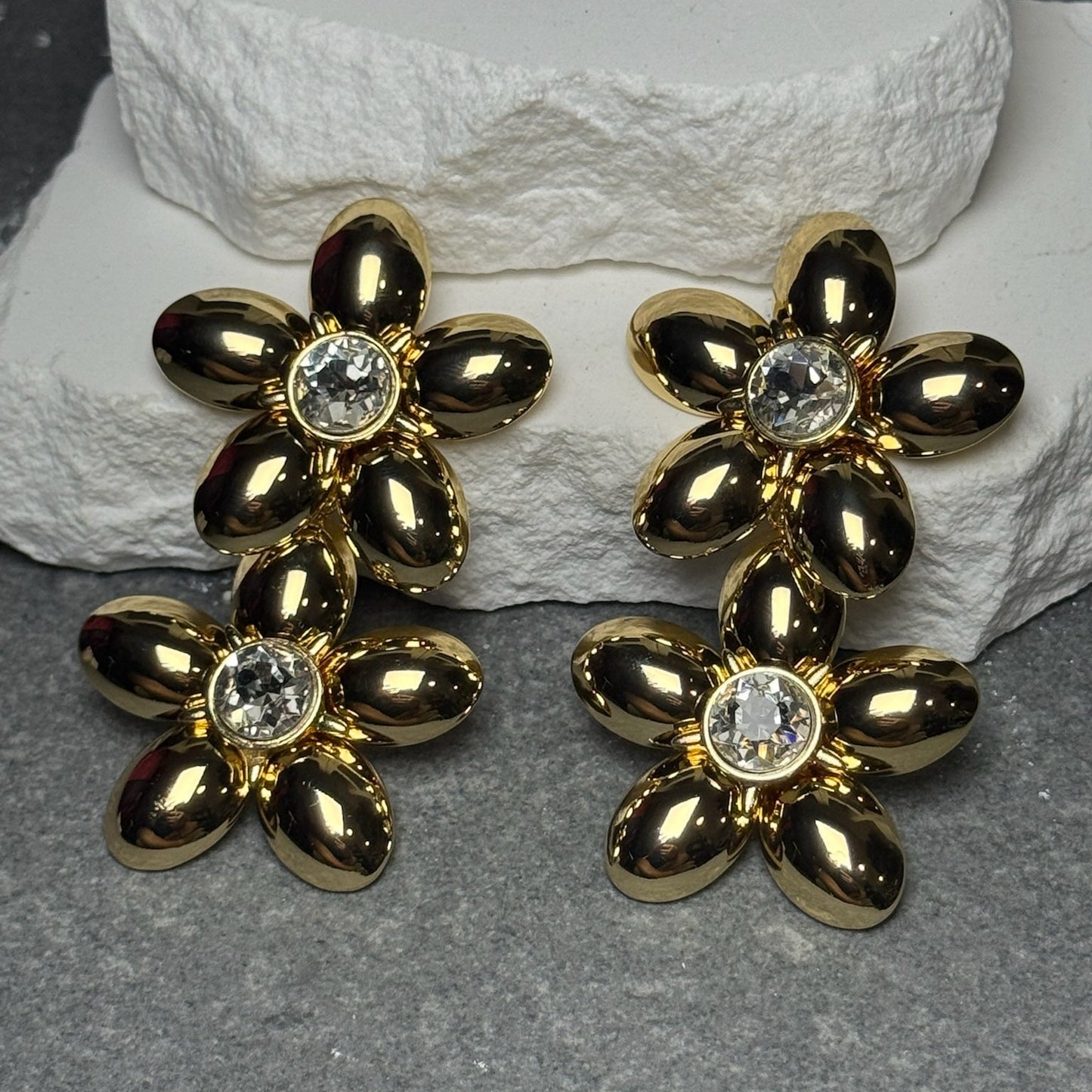 Shine Language Layered Flower Earrings