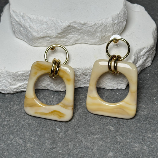 Sienna Links Marble Square Drop Earrings
