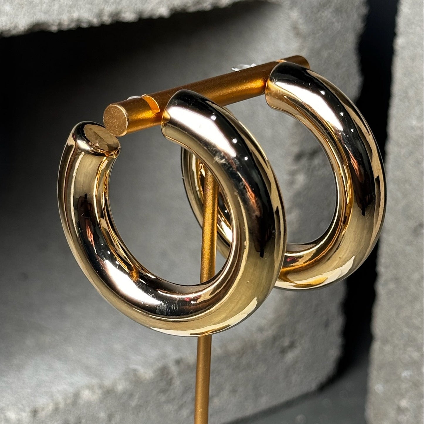 Talk Back Chunky Hoop Earring