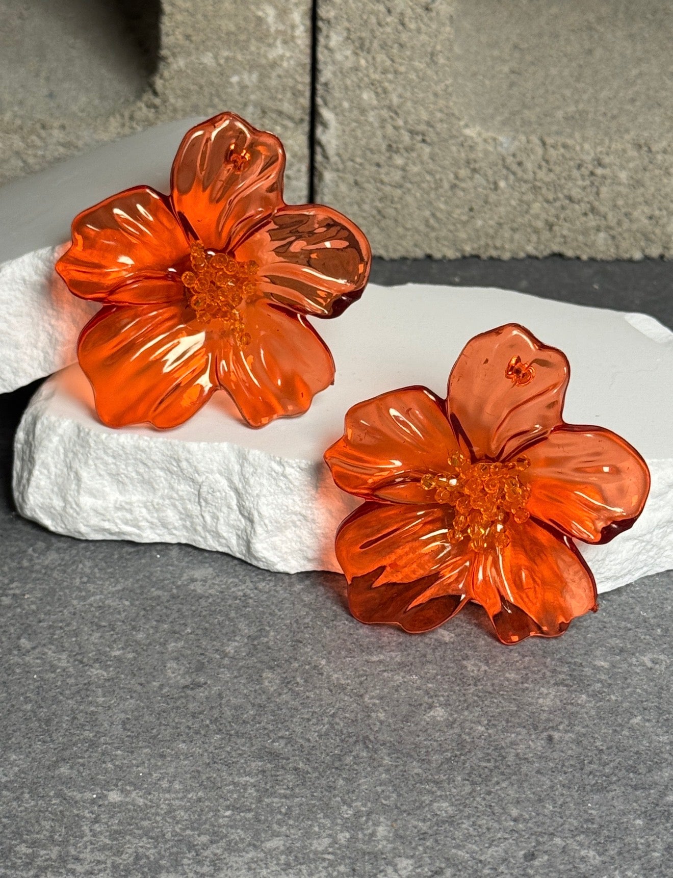 Sheer Blossom Stud Earrings