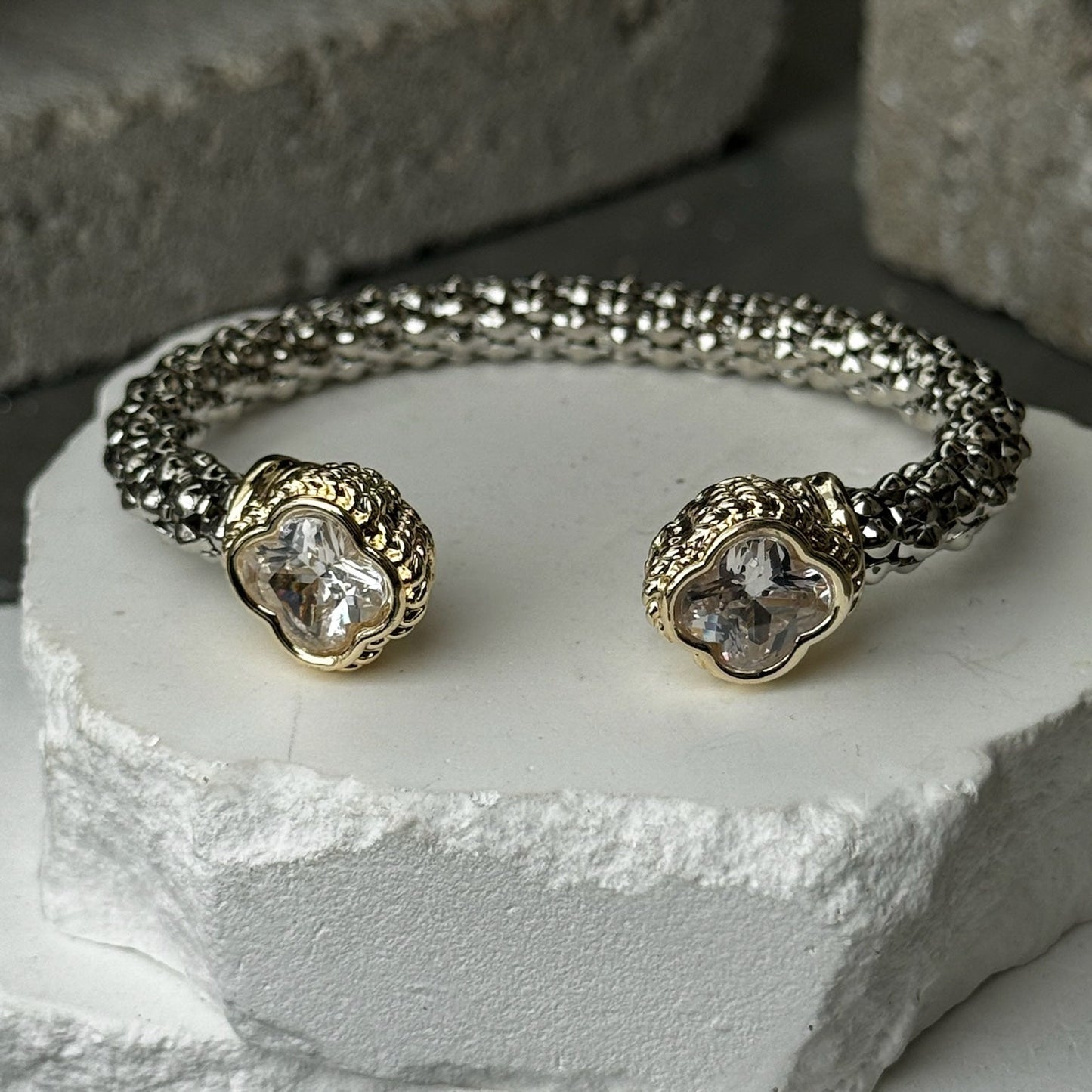 Flower Child Expandable Cuff Bracelets Up To 9"