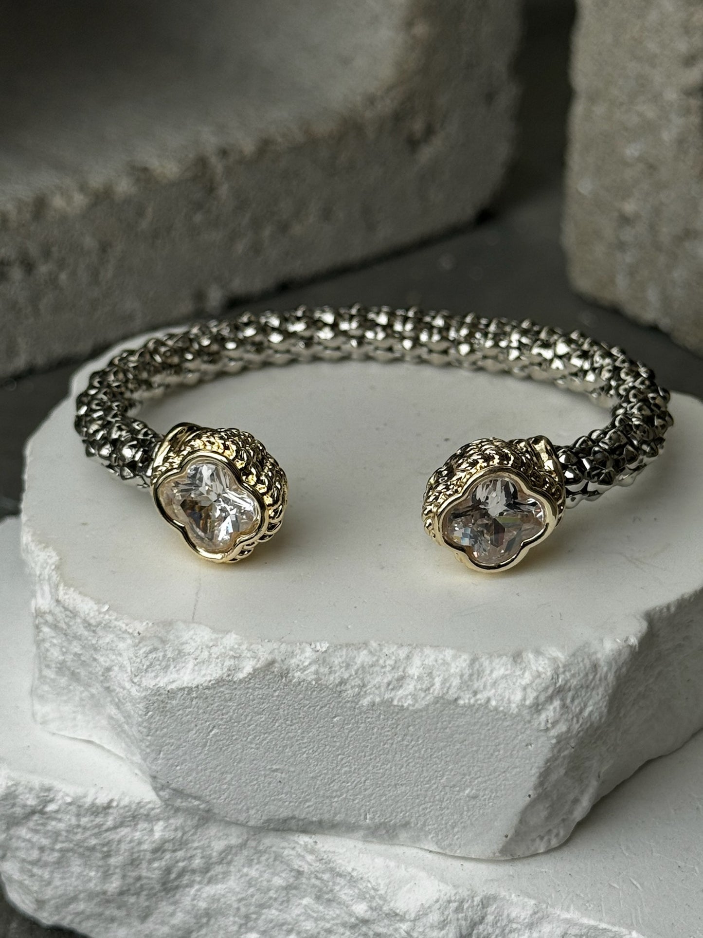 Flower Child Expandable Cuff Bracelets Up To 9"