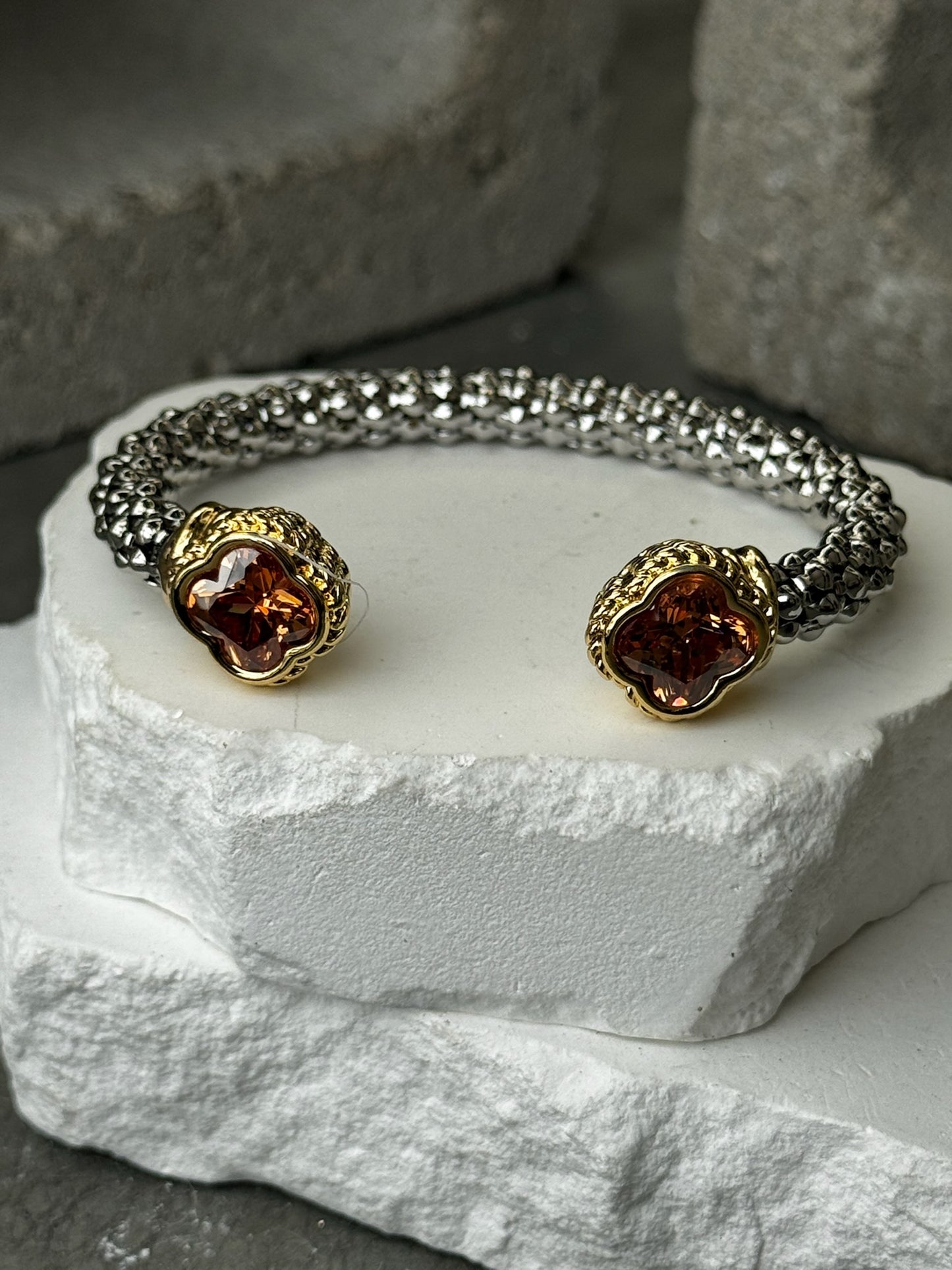 Flower Child Expandable Cuff Bracelets Up To 9"