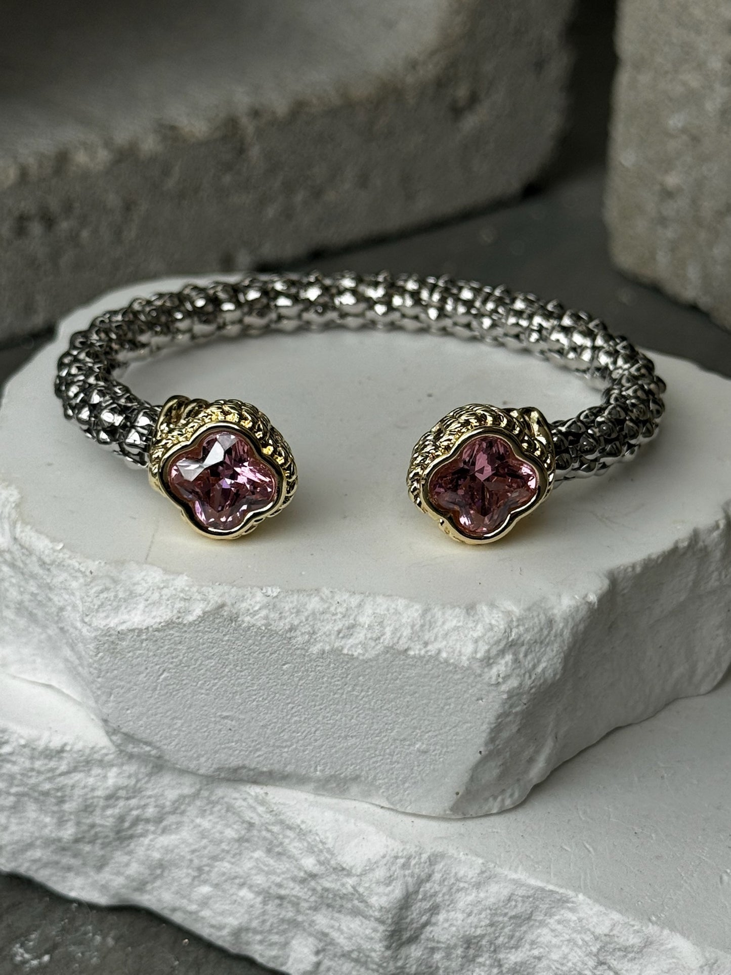 Flower Child Expandable Cuff Bracelets Up To 9"