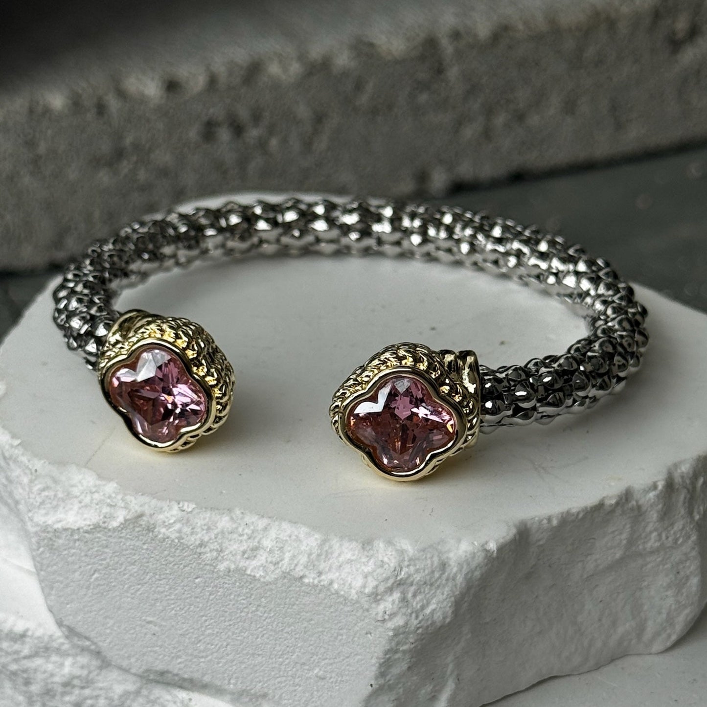 Flower Child Expandable Cuff Bracelets Up To 9"
