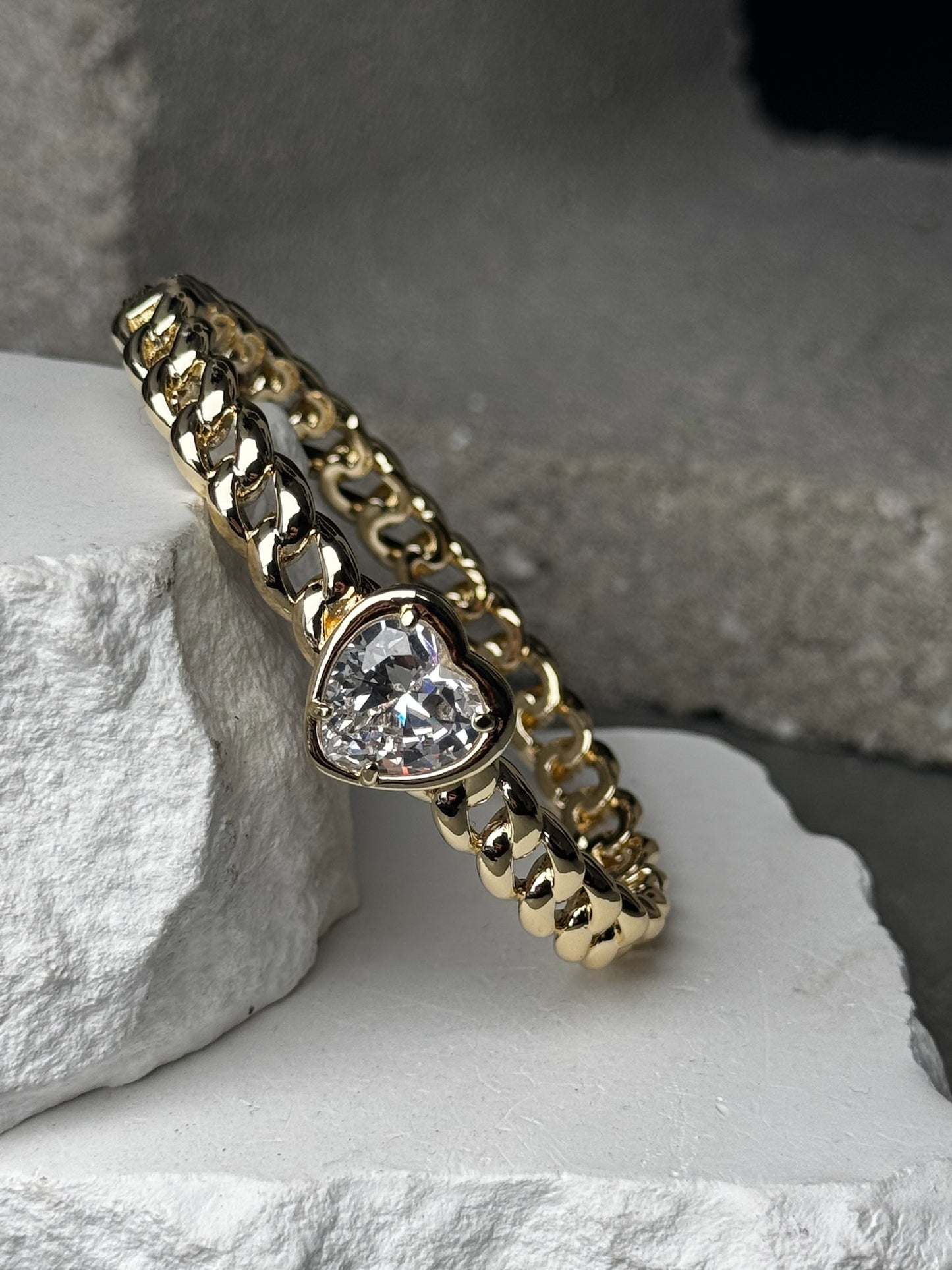 Lovey Dovey Heart Bracelet 6.5"