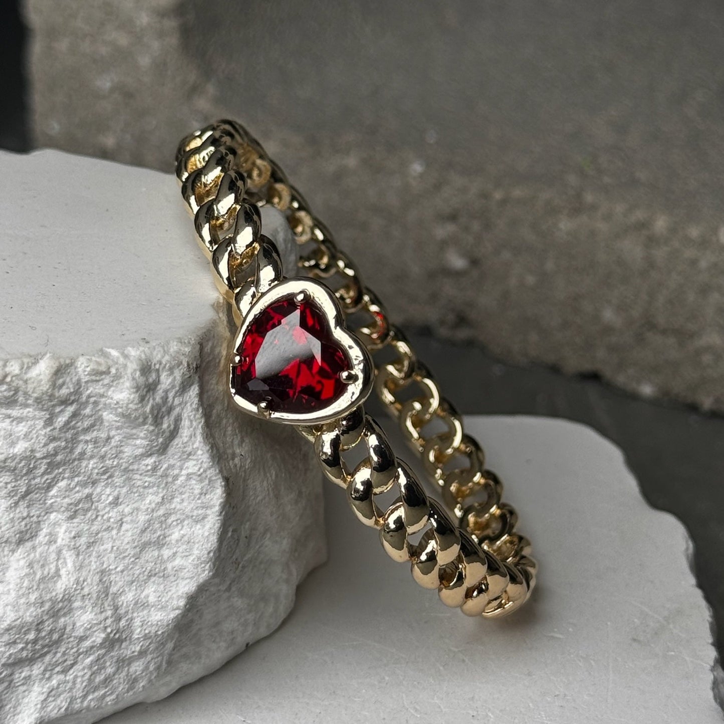 Lovey Dovey Heart Bracelet 6.5"