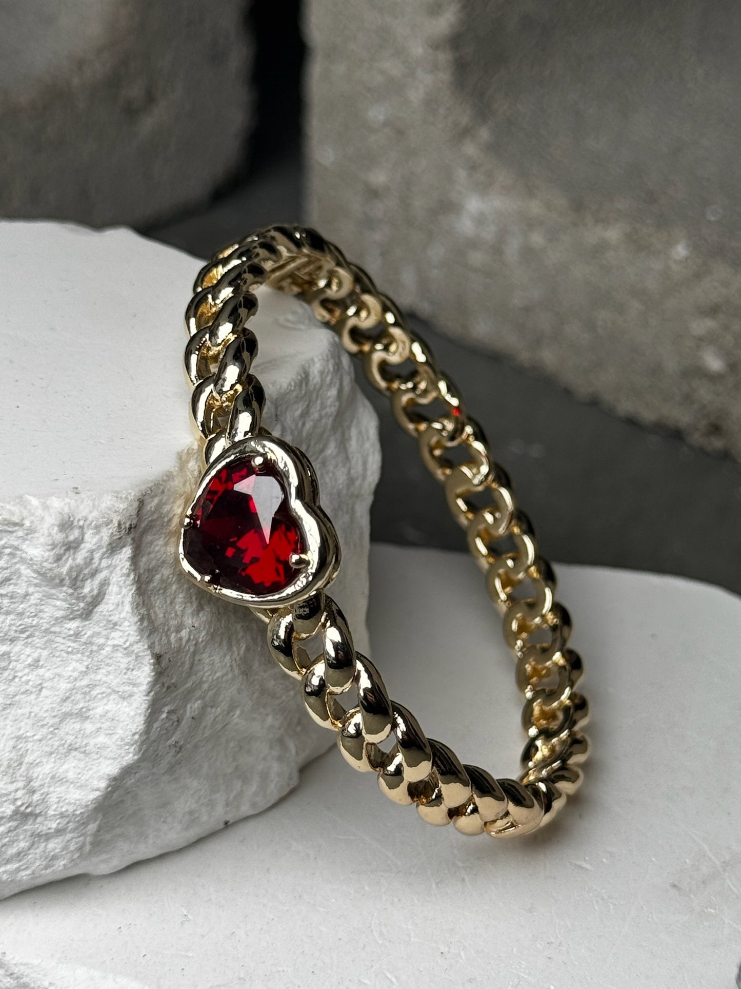 Lovey Dovey Heart Bracelet 6.5"