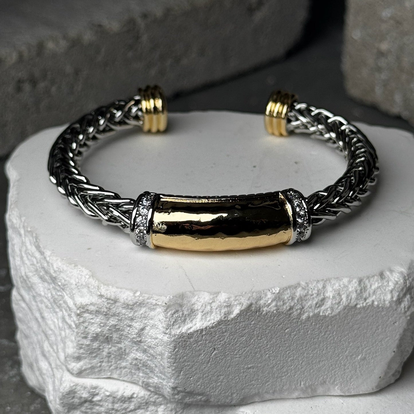 Soft Edge Mix Metal Bracelet