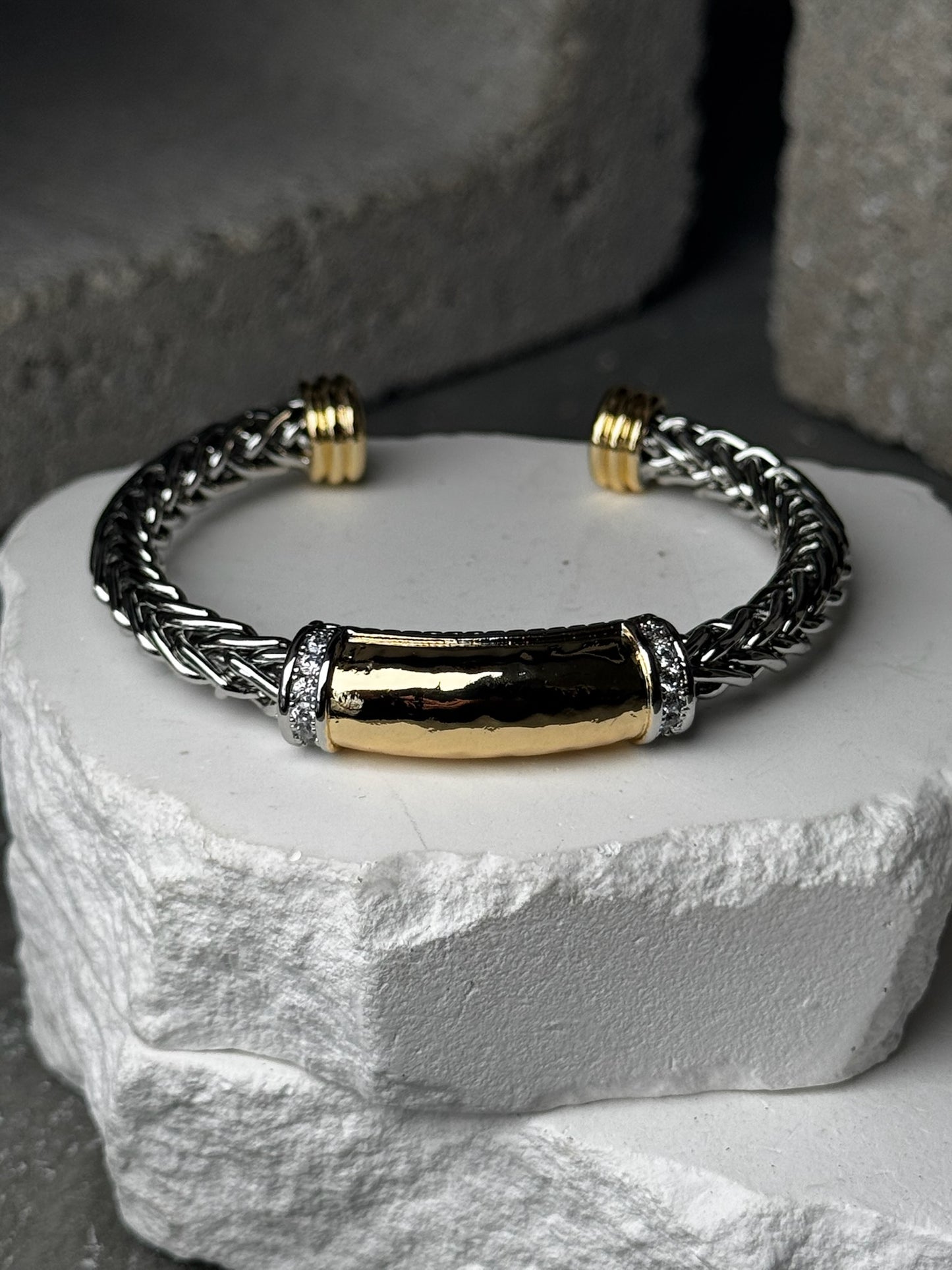 Soft Edge Mix Metal Bracelet