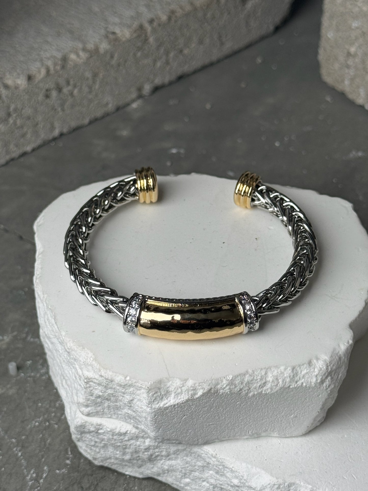 Soft Edge Mix Metal Bracelet