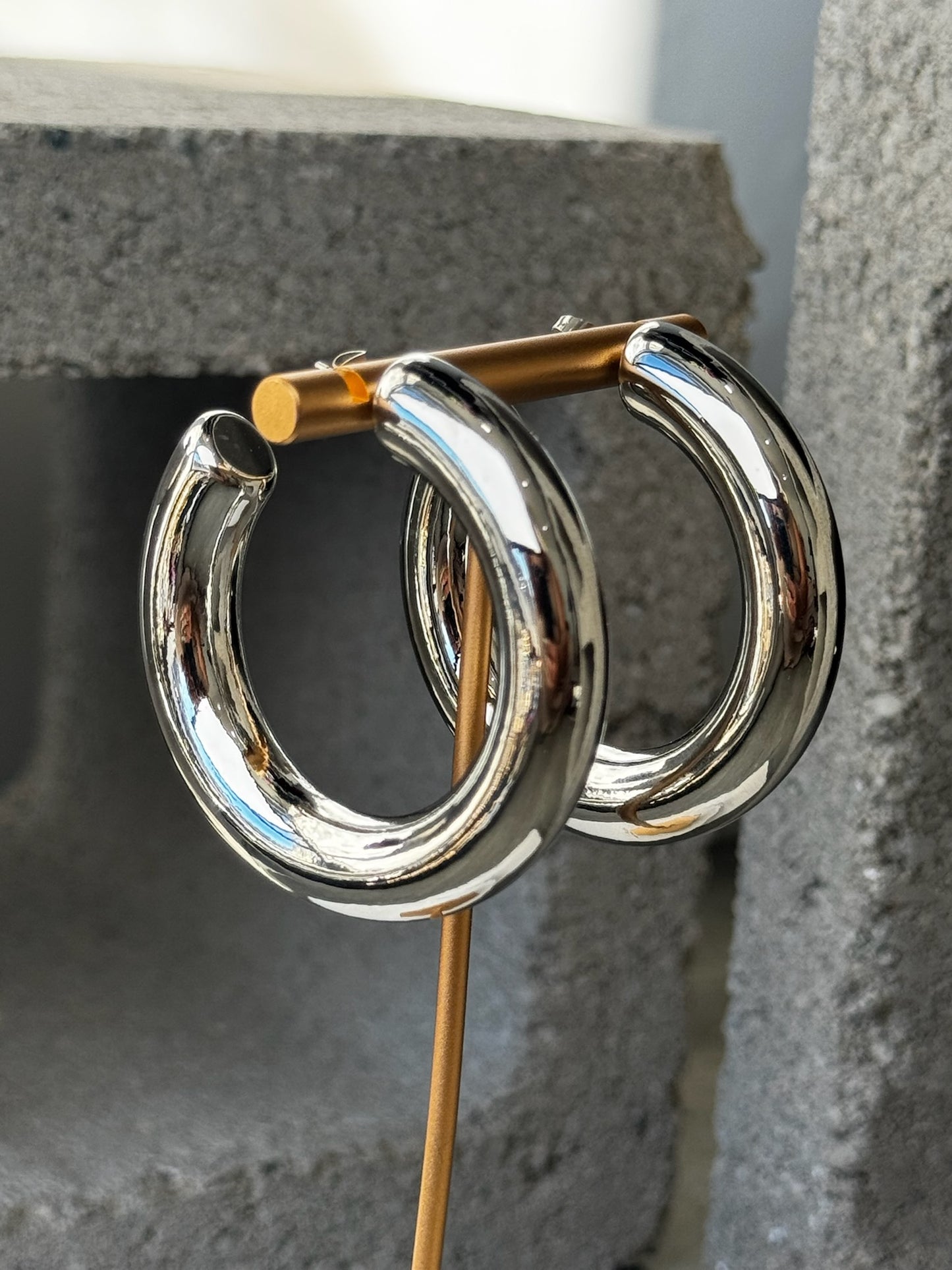 Talk Back Chunky Hoop Earring