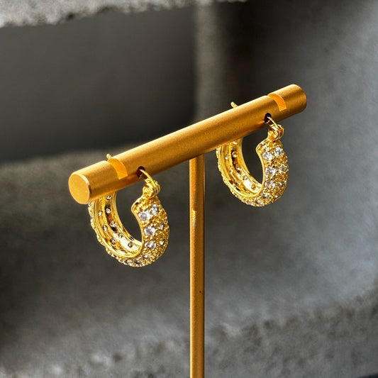 Itty Bitty Crystal Hoops