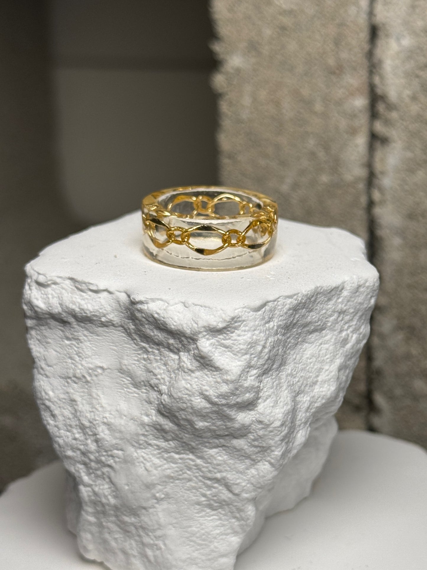 Crystal Chain Ring Size 6