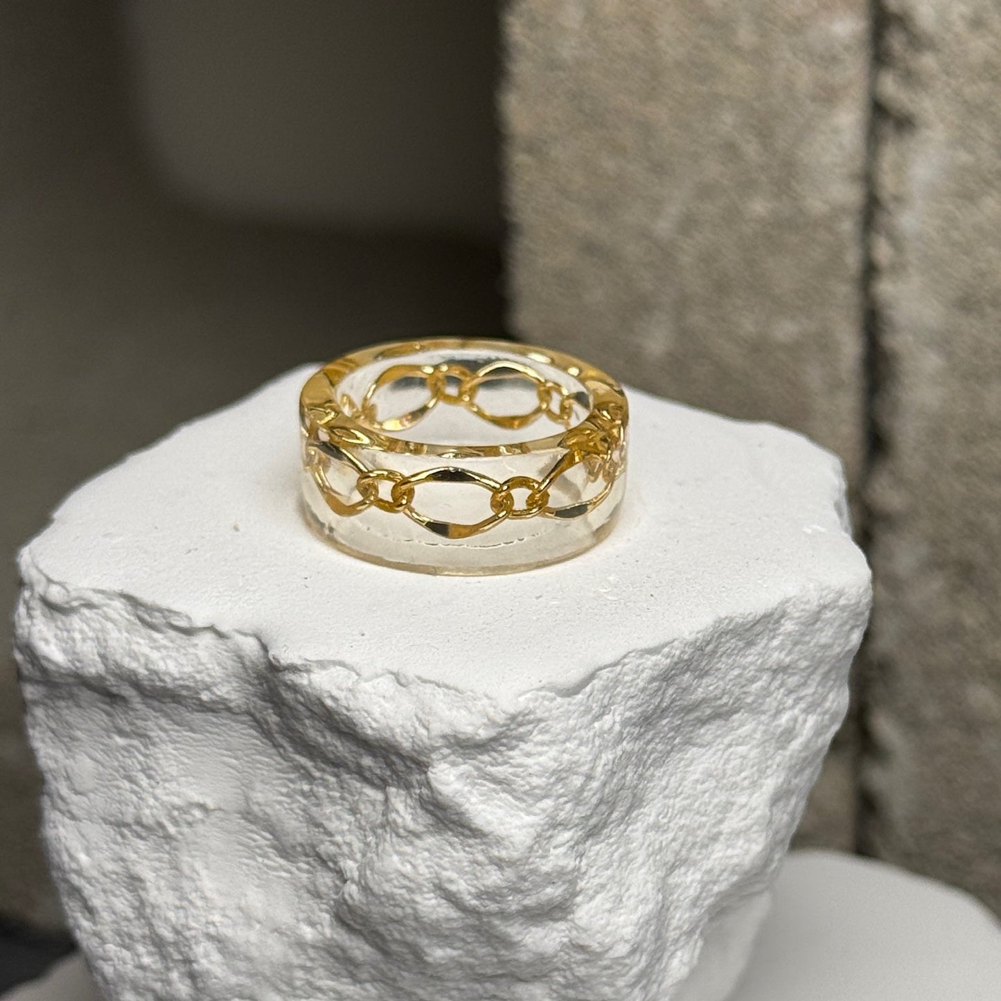 Crystal Chain Ring Size 6