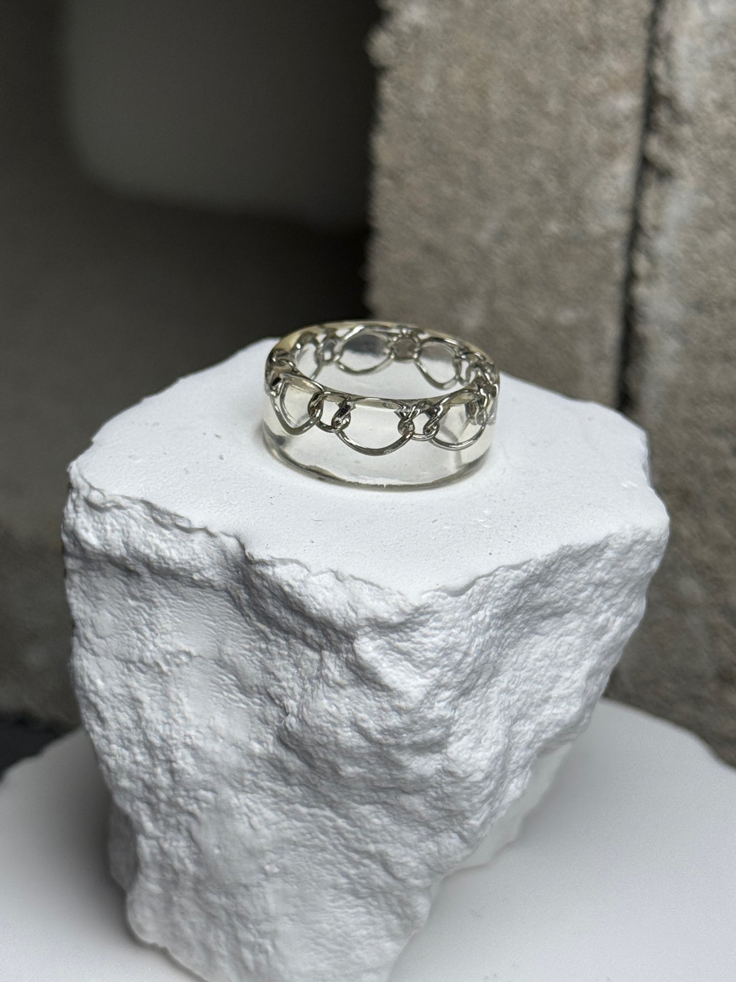 Crystal Chain Ring Size 6