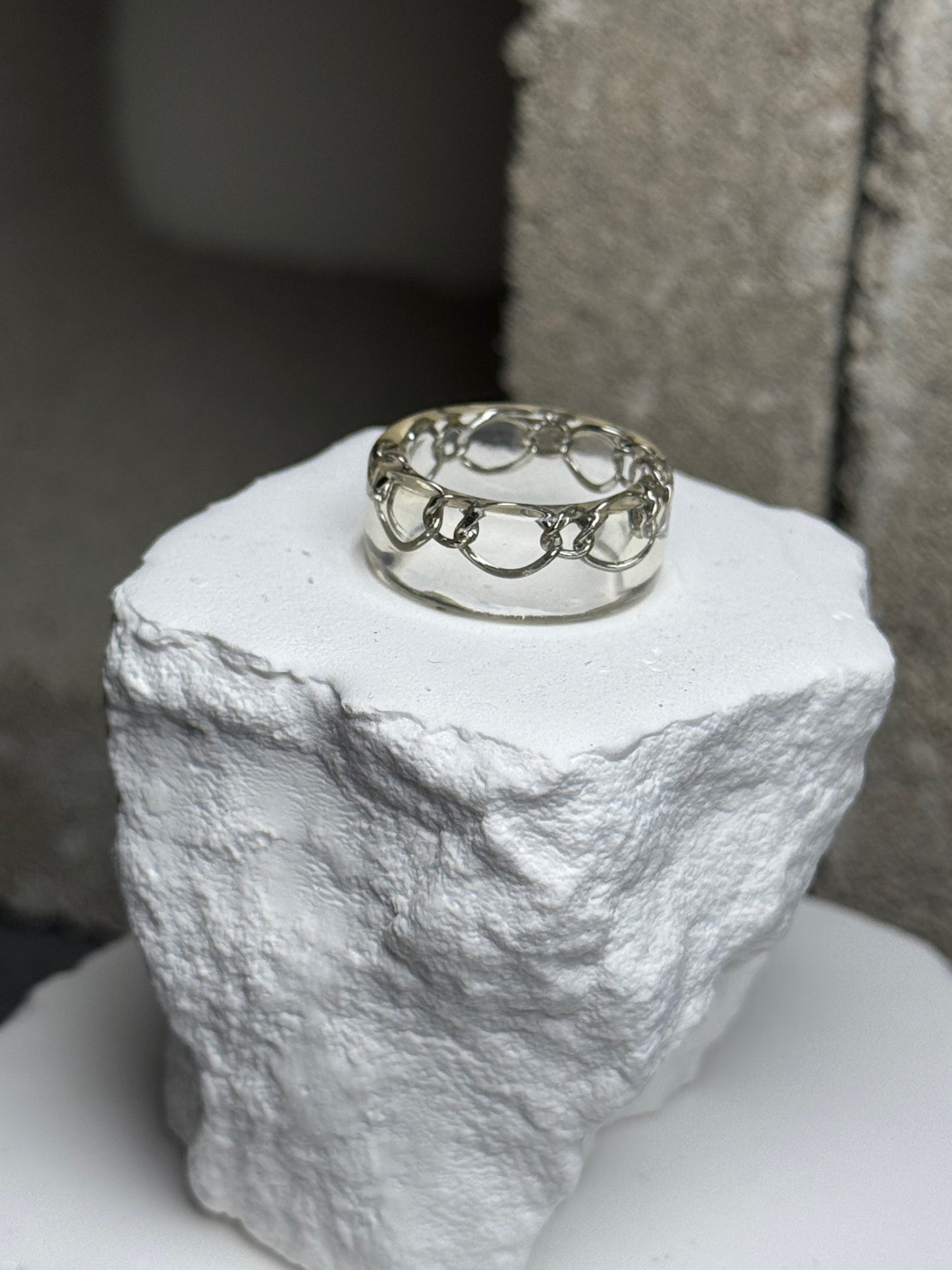 Crystal Chain Ring Size 6