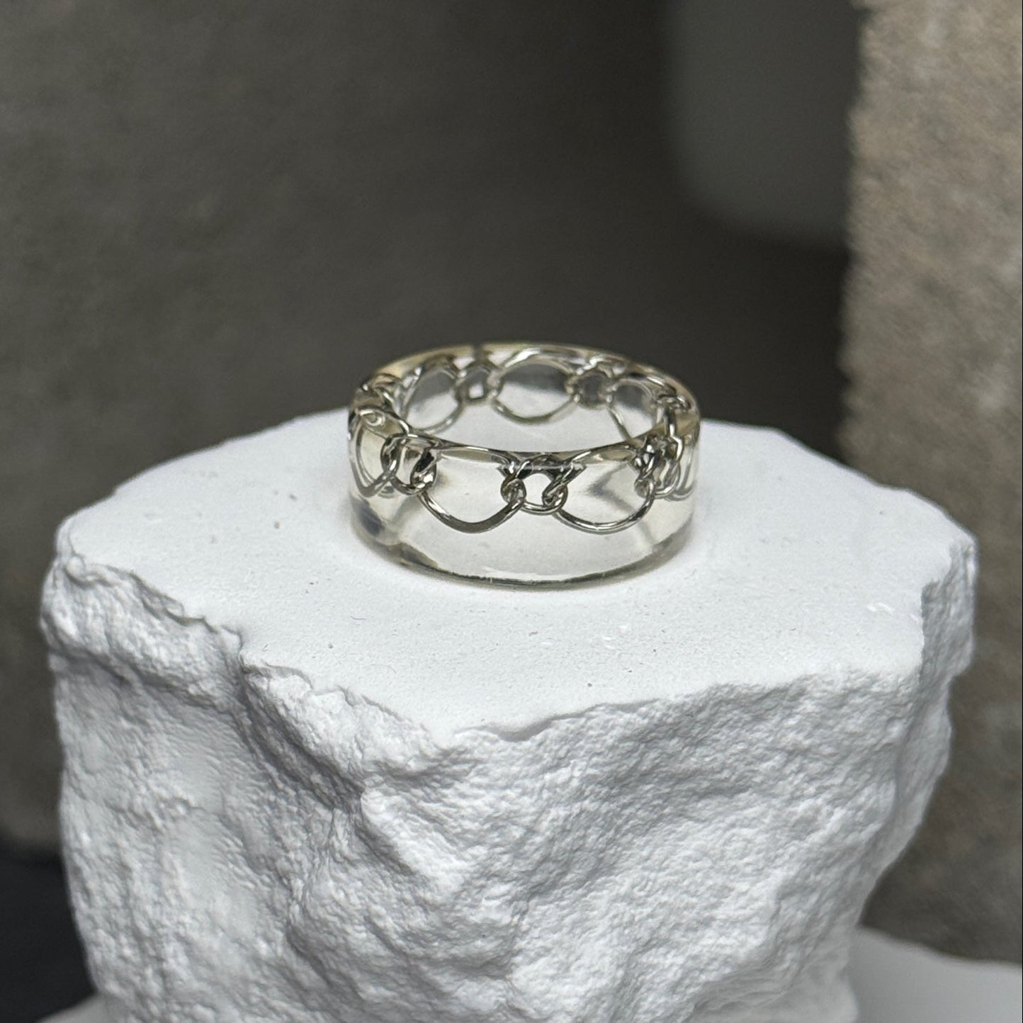Crystal Chain Ring Size 6