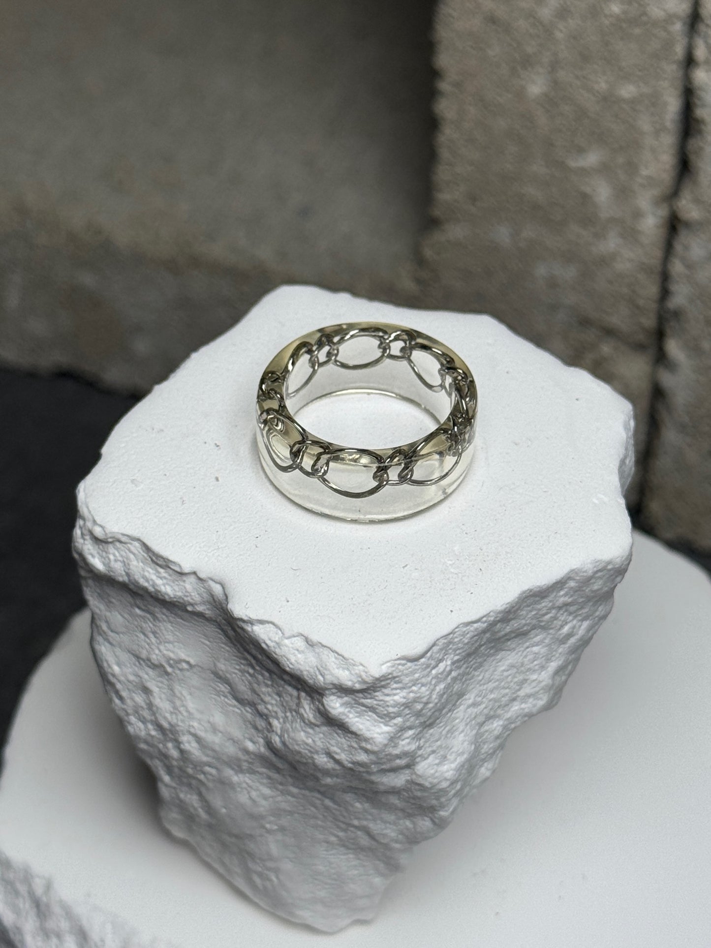 Crystal Chain Ring Size 6