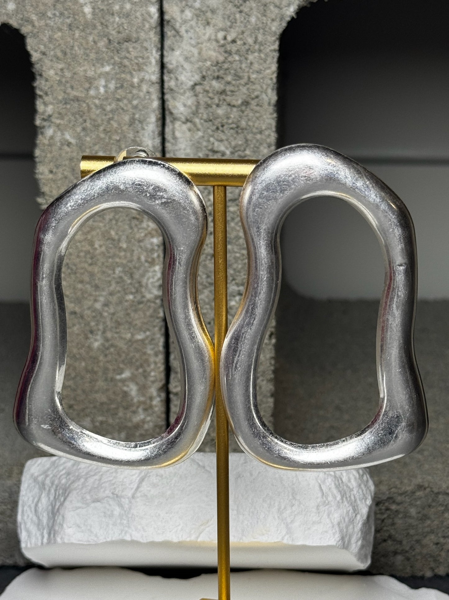 In Motion Oval Hoop Earrings