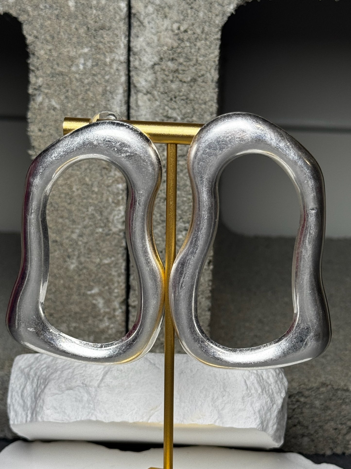 In Motion Oval Hoop Earrings