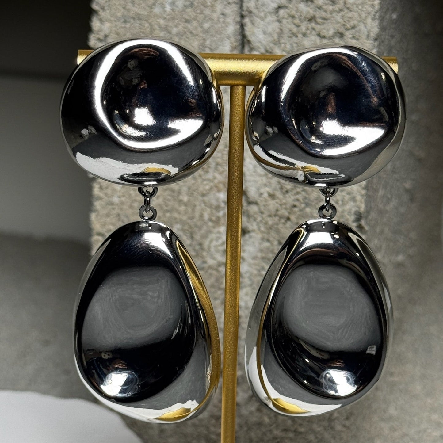 Echo Chrome 2 Layered Earrings