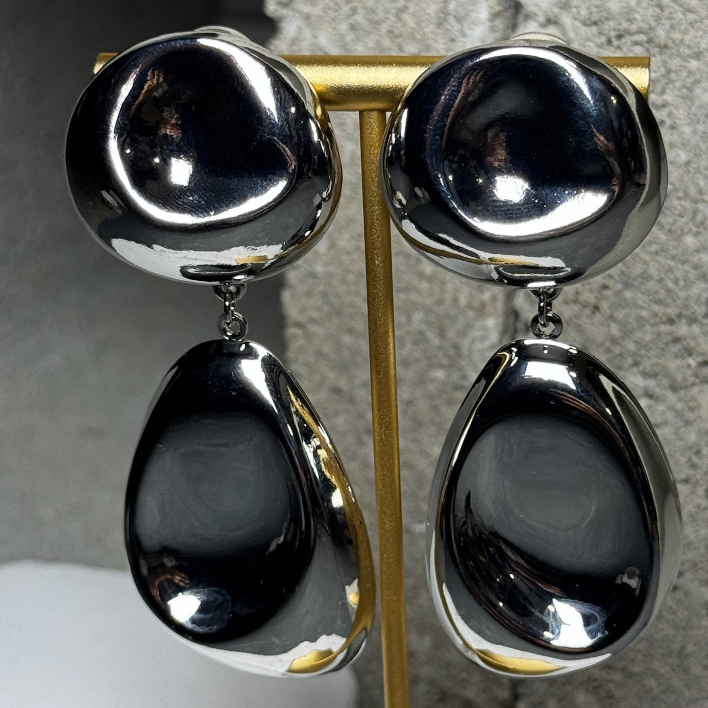 Echo Chrome 2 Layered Earrings