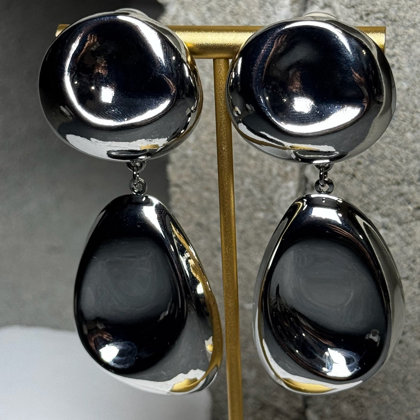 Echo Chrome 2 Layered Earrings