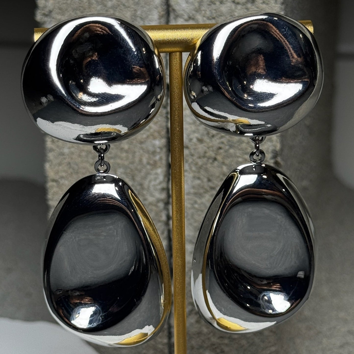 Echo Chrome 2 Layered Earrings