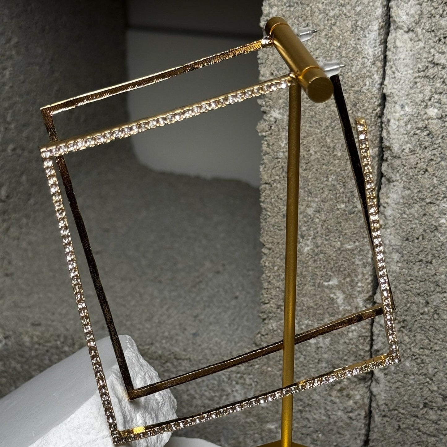 Over the Top Square Earrings