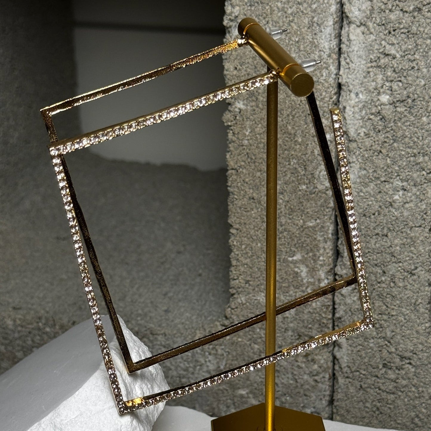 Over the Top Square Earrings