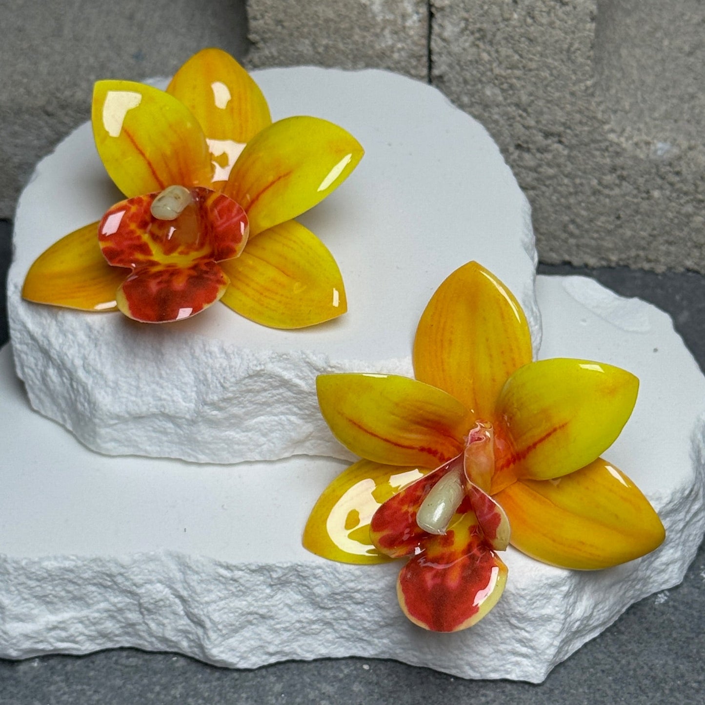 Sunfire Orchid Stud Earring