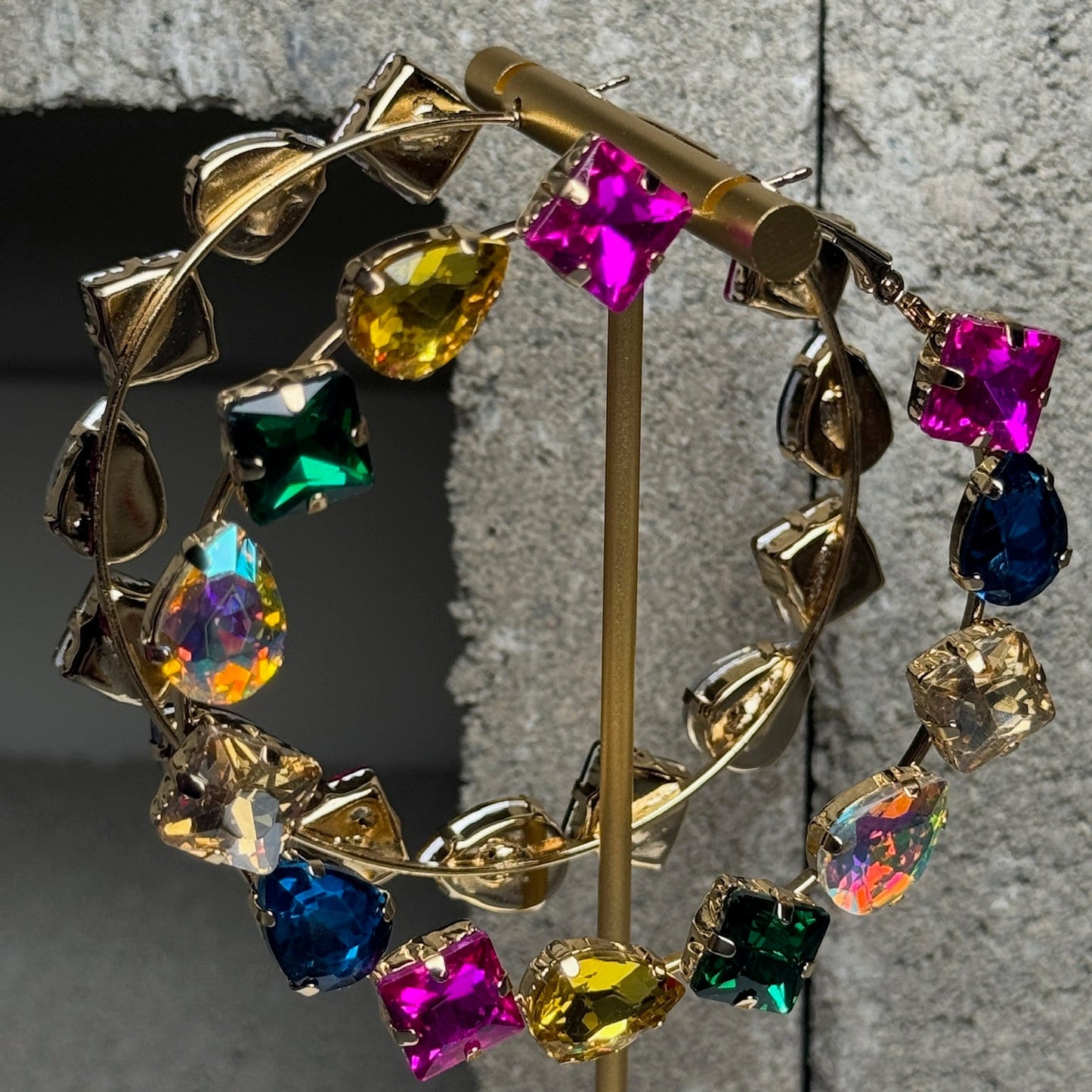 Electric Jewel Hoop Earrings
