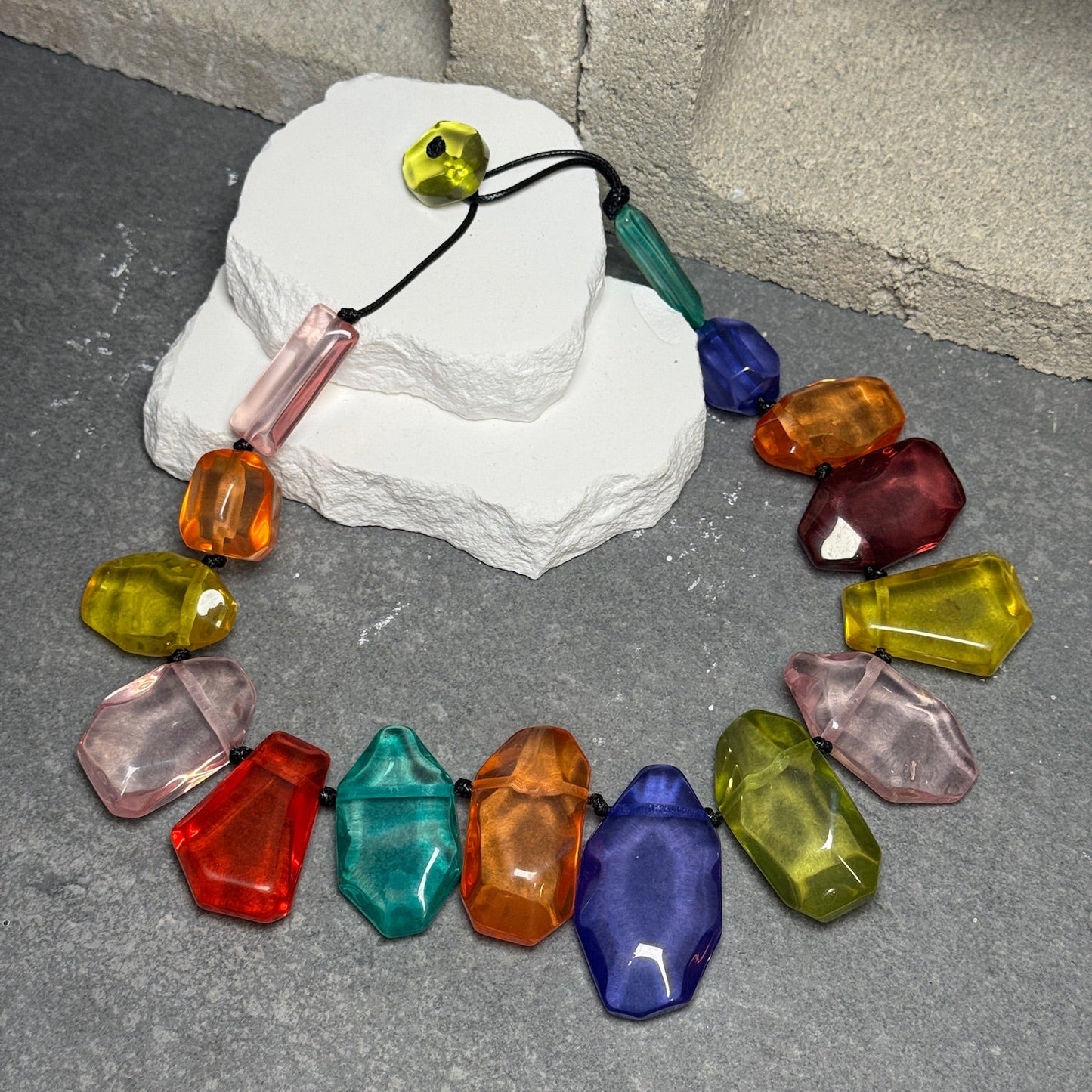 Crystal Gem Necklace 23.5"
