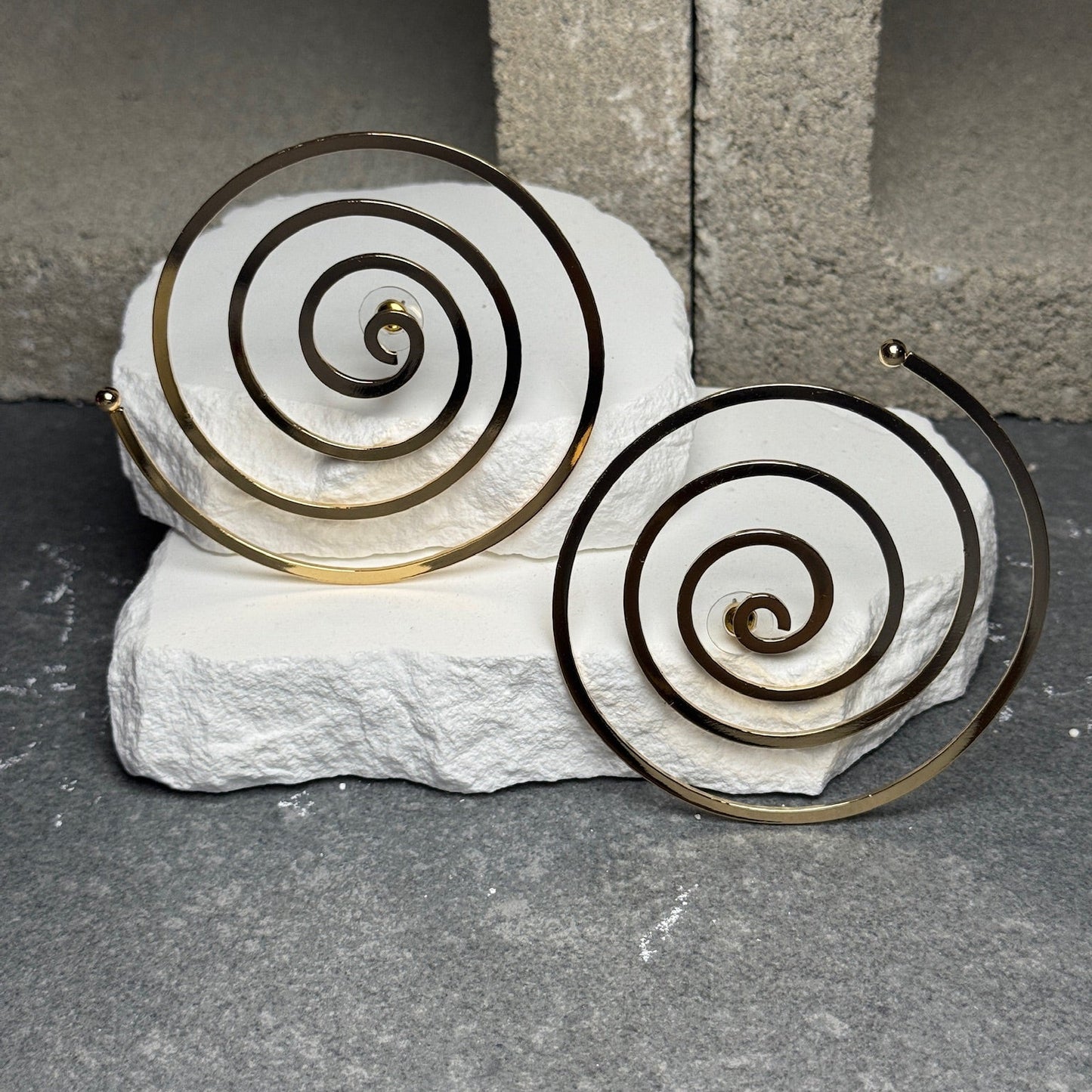Solar Twist Statement Stud Earring