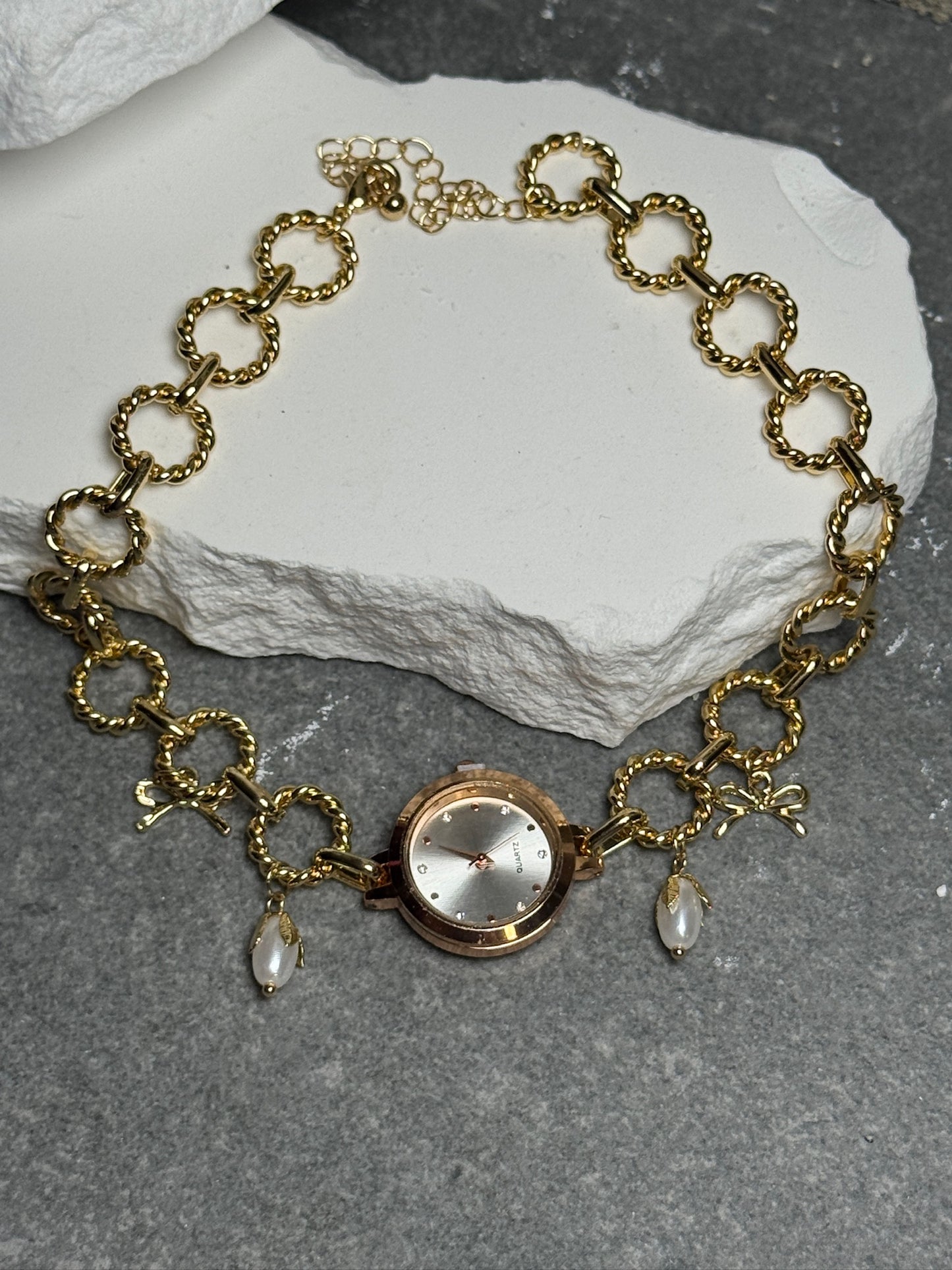 My Pearl Charm Choker 16"
