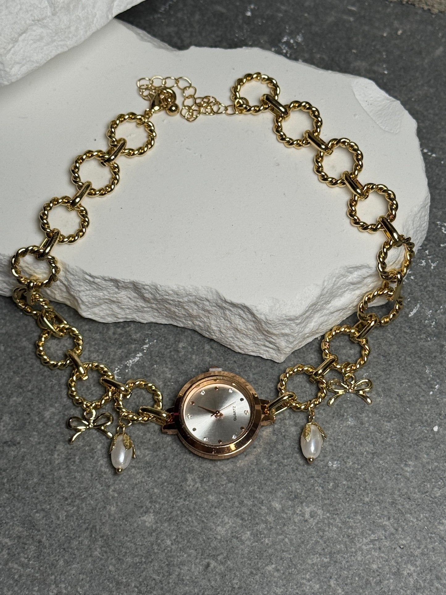 My Pearl Charm Choker 16"