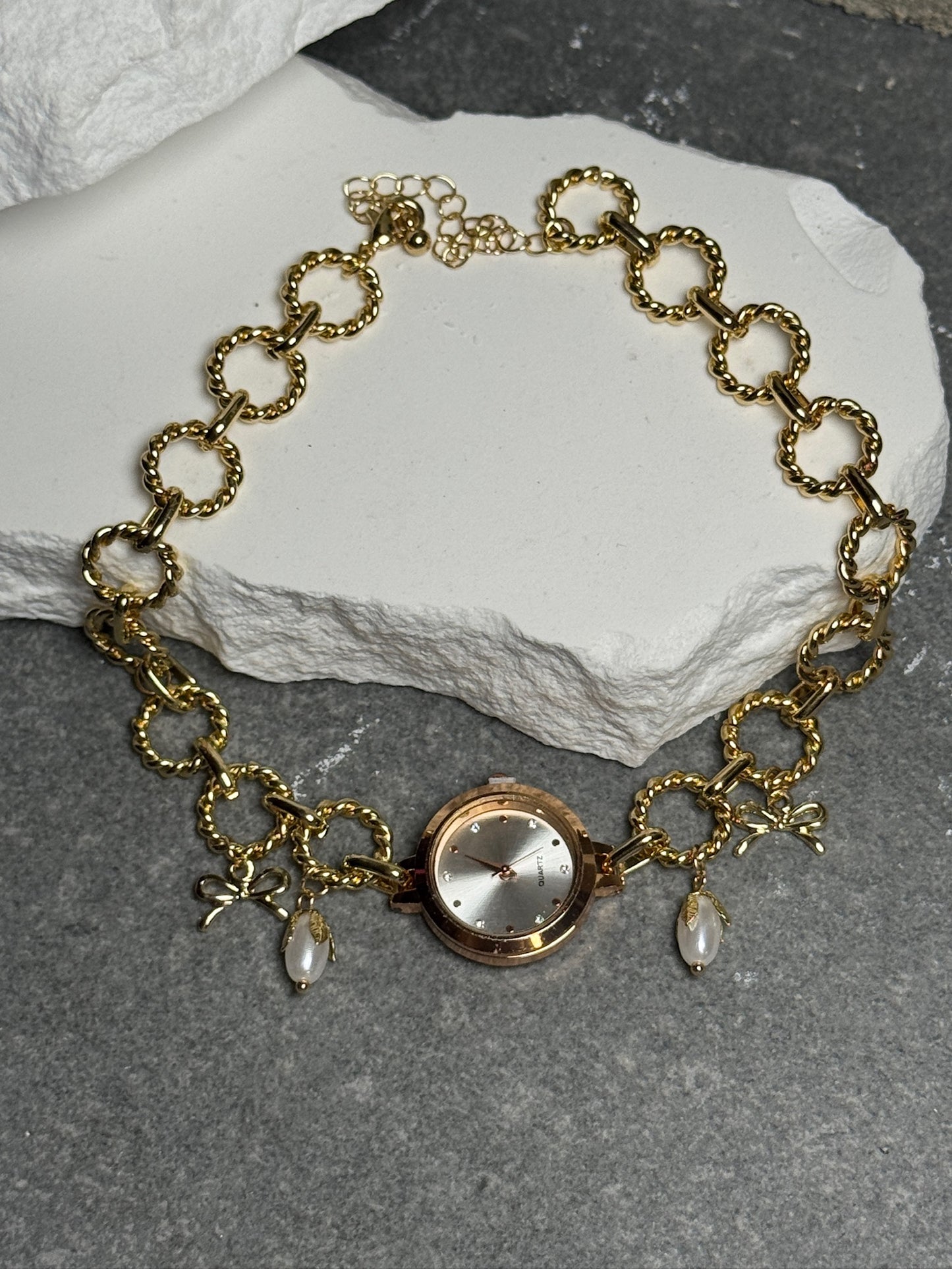 My Pearl Charm Choker 16"