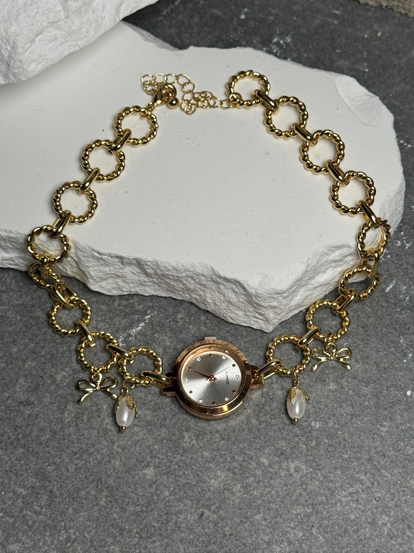 My Pearl Charm Choker 16"