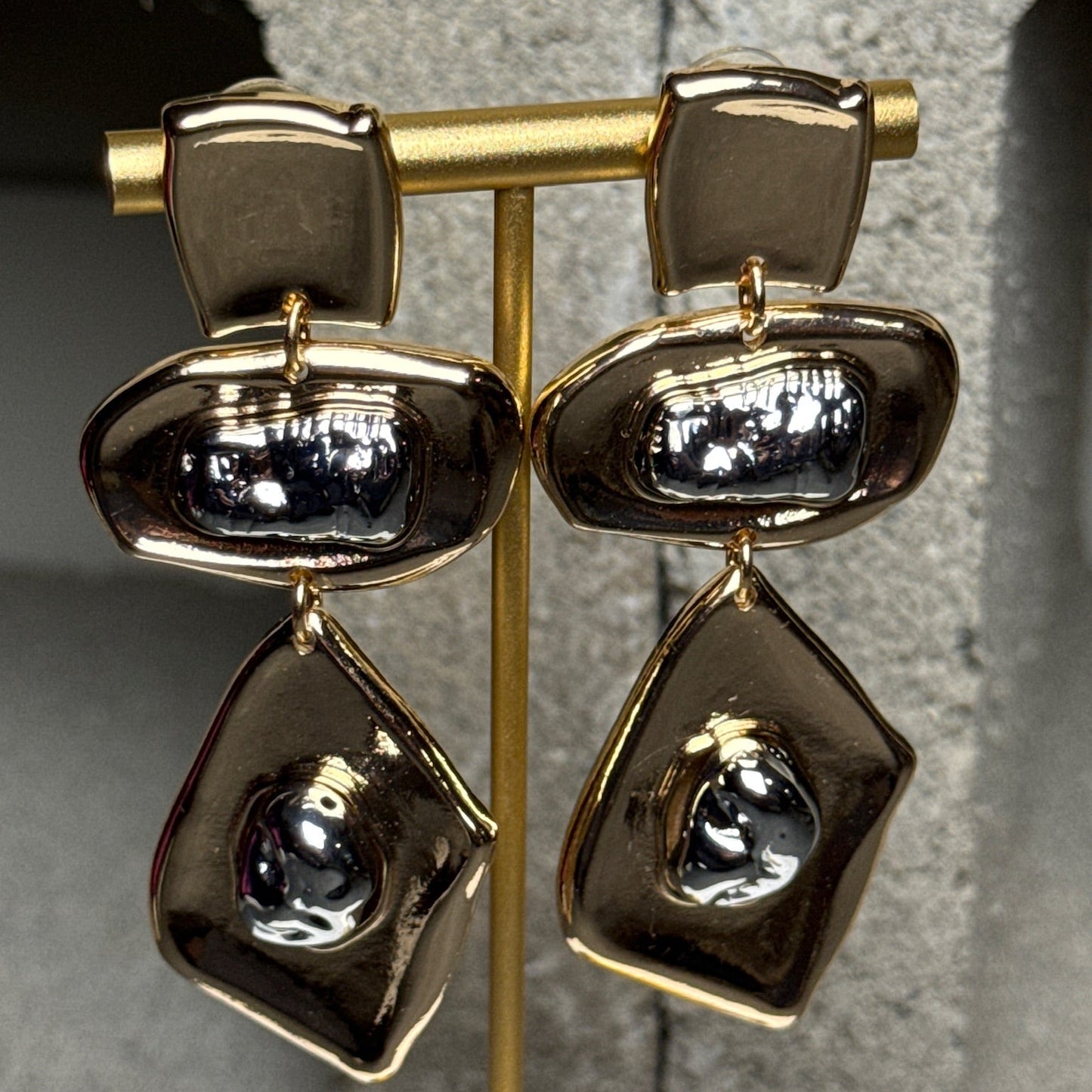 Temptation Three Layered  Earrings