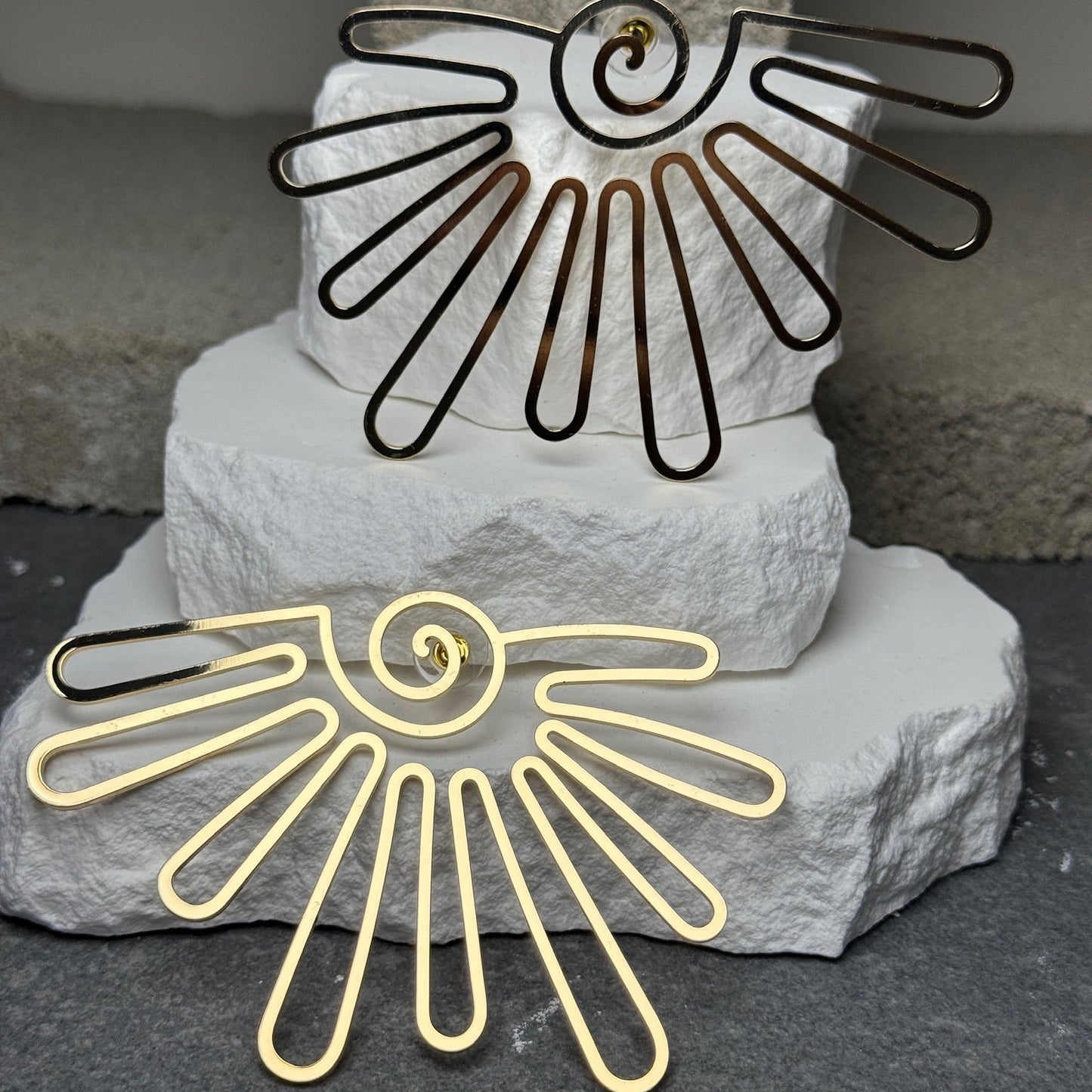 Sunkissed Spiral Stud Earrings