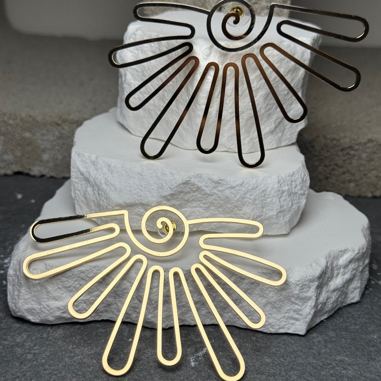 Sunkissed Spiral Stud Earrings