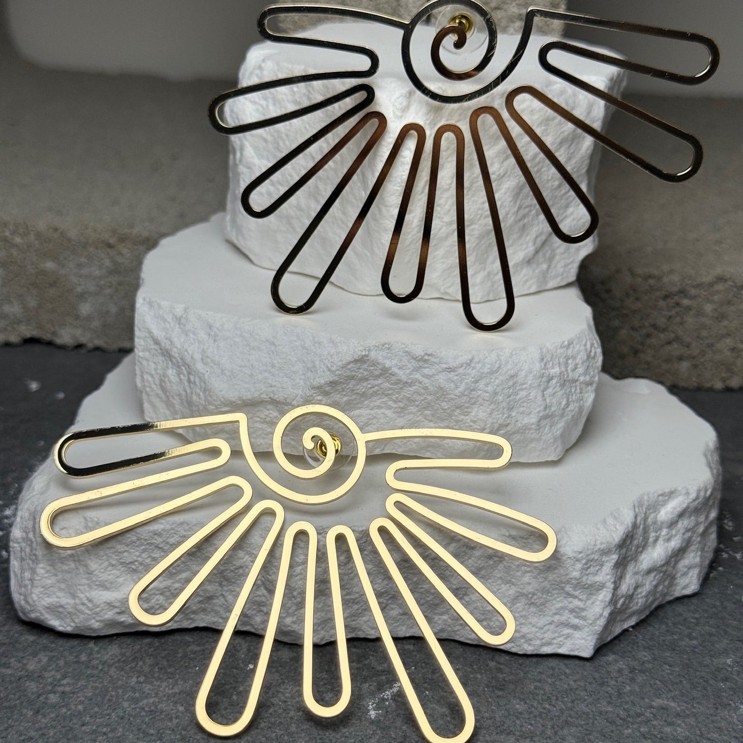 Sunkissed Spiral Stud Earrings