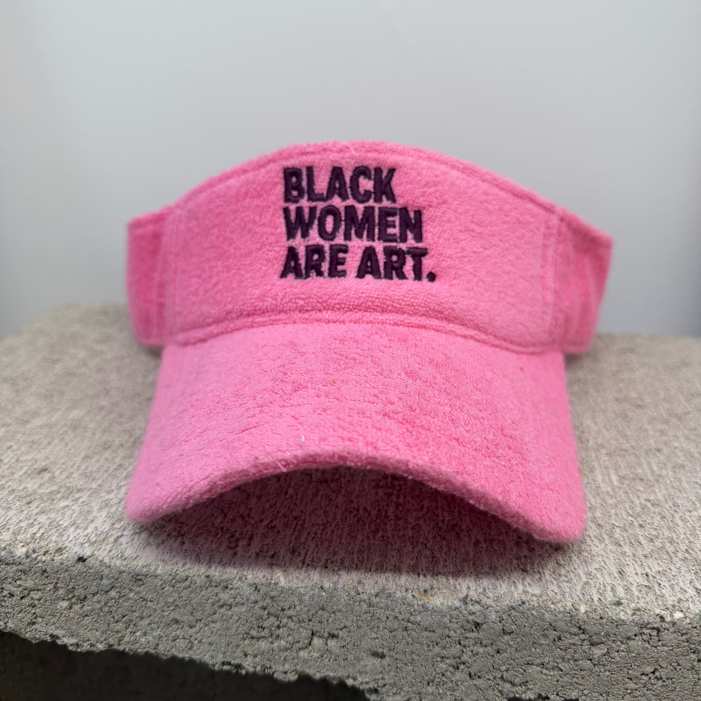 Pink Black Women Are Art Visor