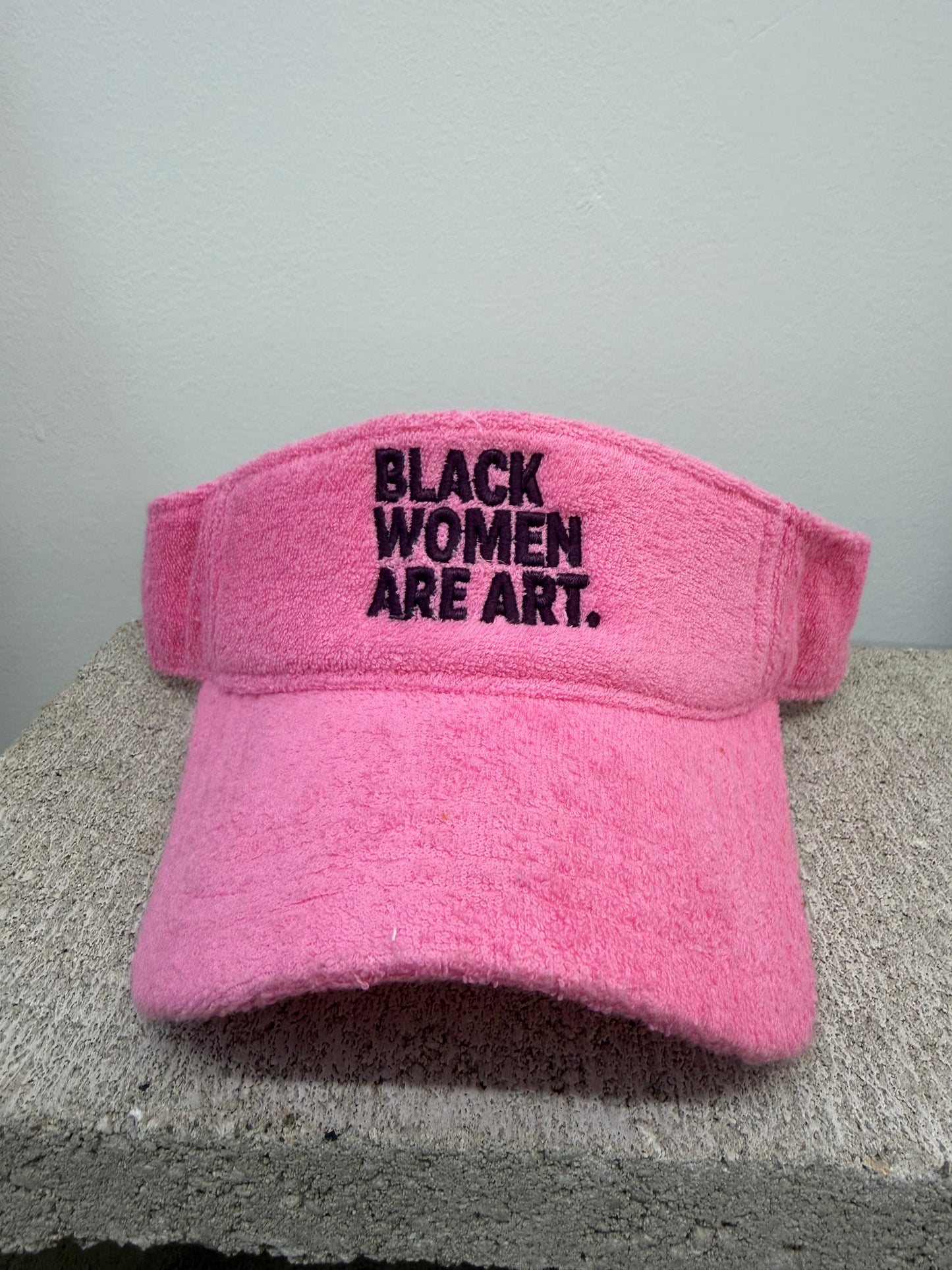 Pink Black Women Are Art Visor