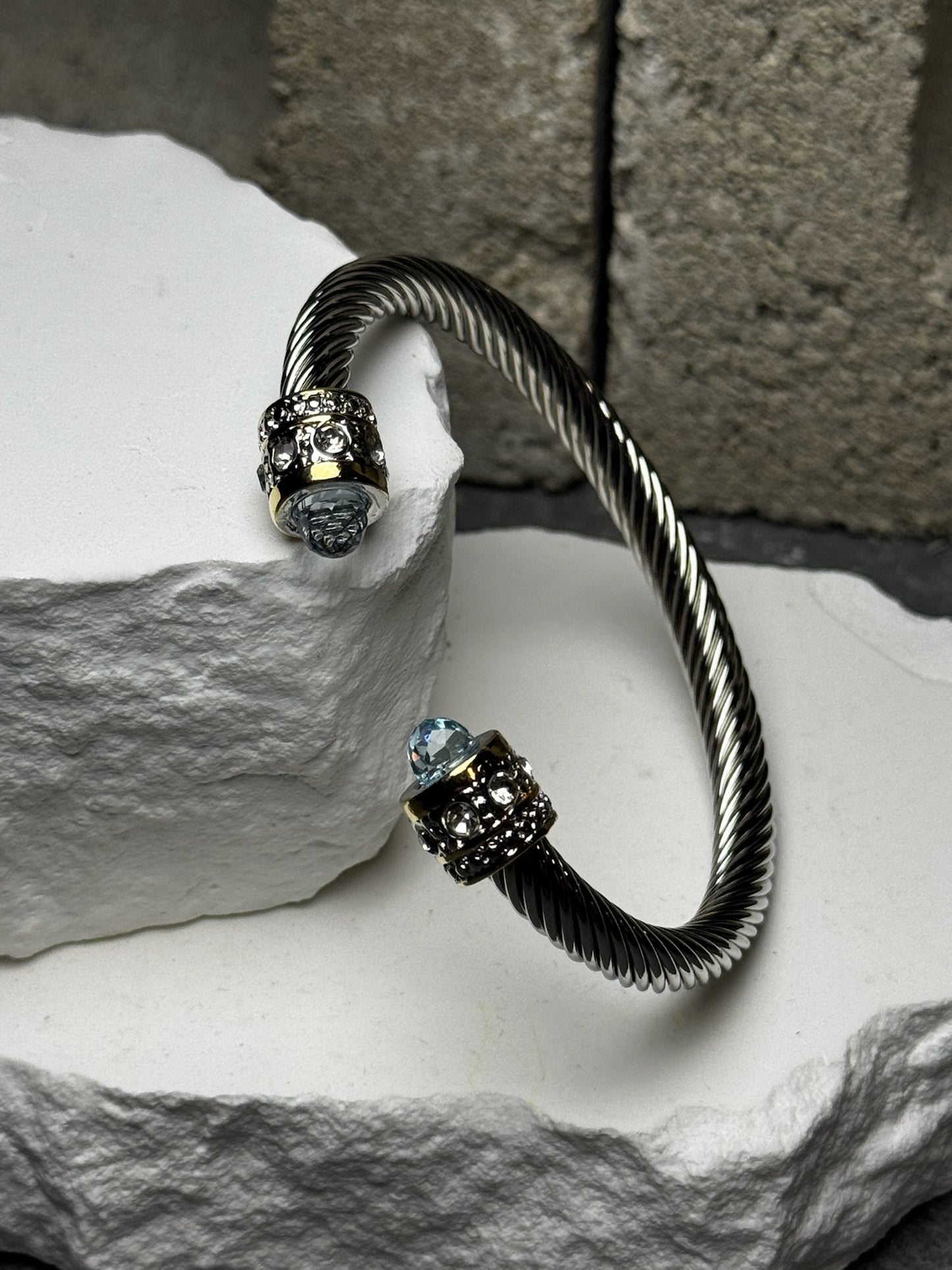 Keep It Cute Mixed Metal Bracelet Up To 9"
