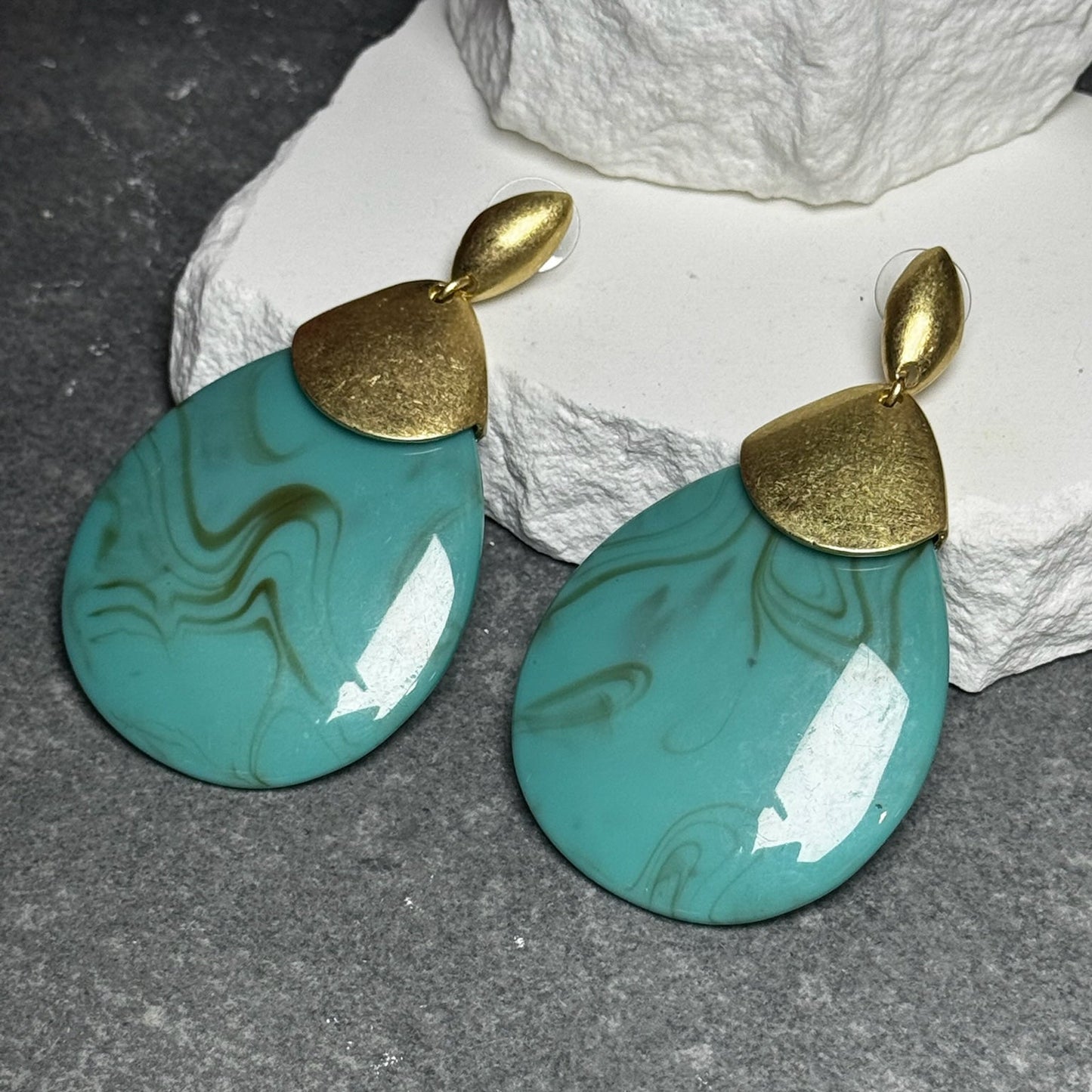Ember Glass Teardrop Earrings